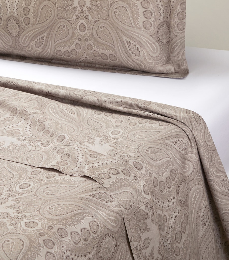 Beaumont Double Flat Sheet (240cm x 280cm) STONE Image 1