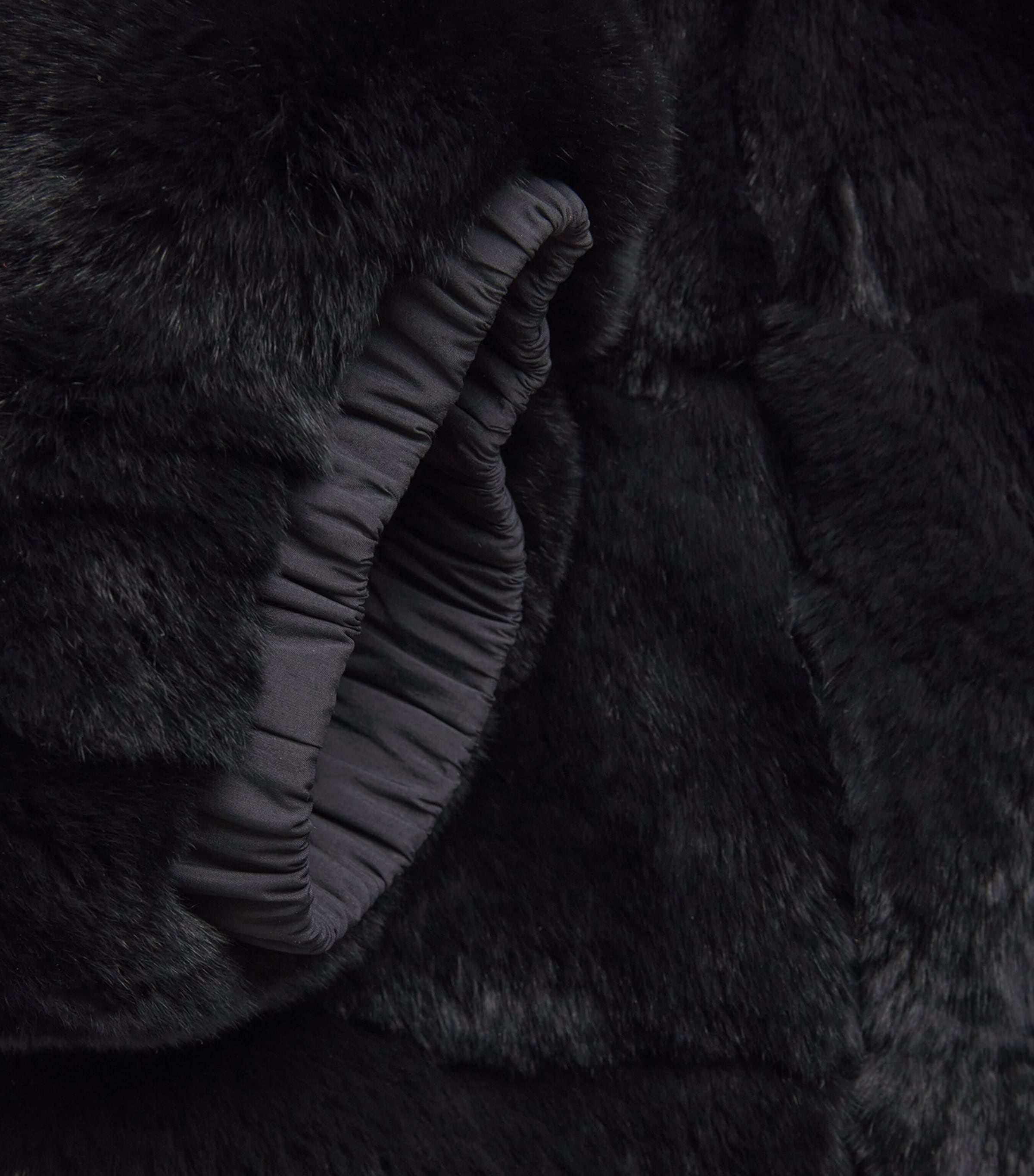 Down Rabbit Fur Reversible Puffer Jacket C99 Image 5