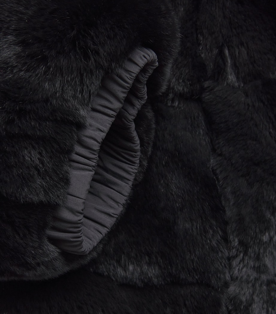 Down Rabbit Fur Reversible Puffer Jacket C99 Image 5