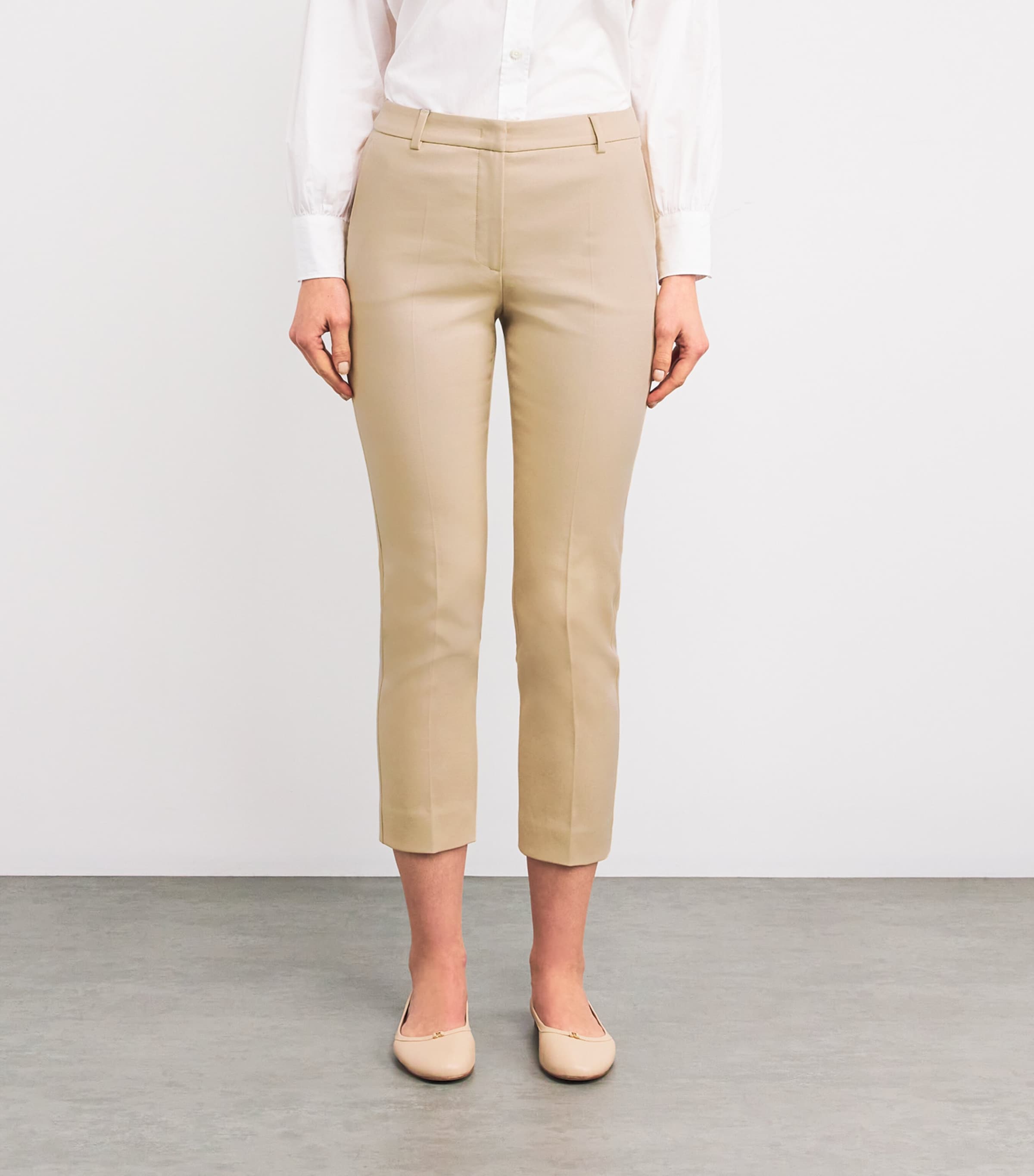 【関税＆送料込み】Max Mara Dede Carrot-Fit Cotton Trousers Cotton carrot-fit trousers, white | 