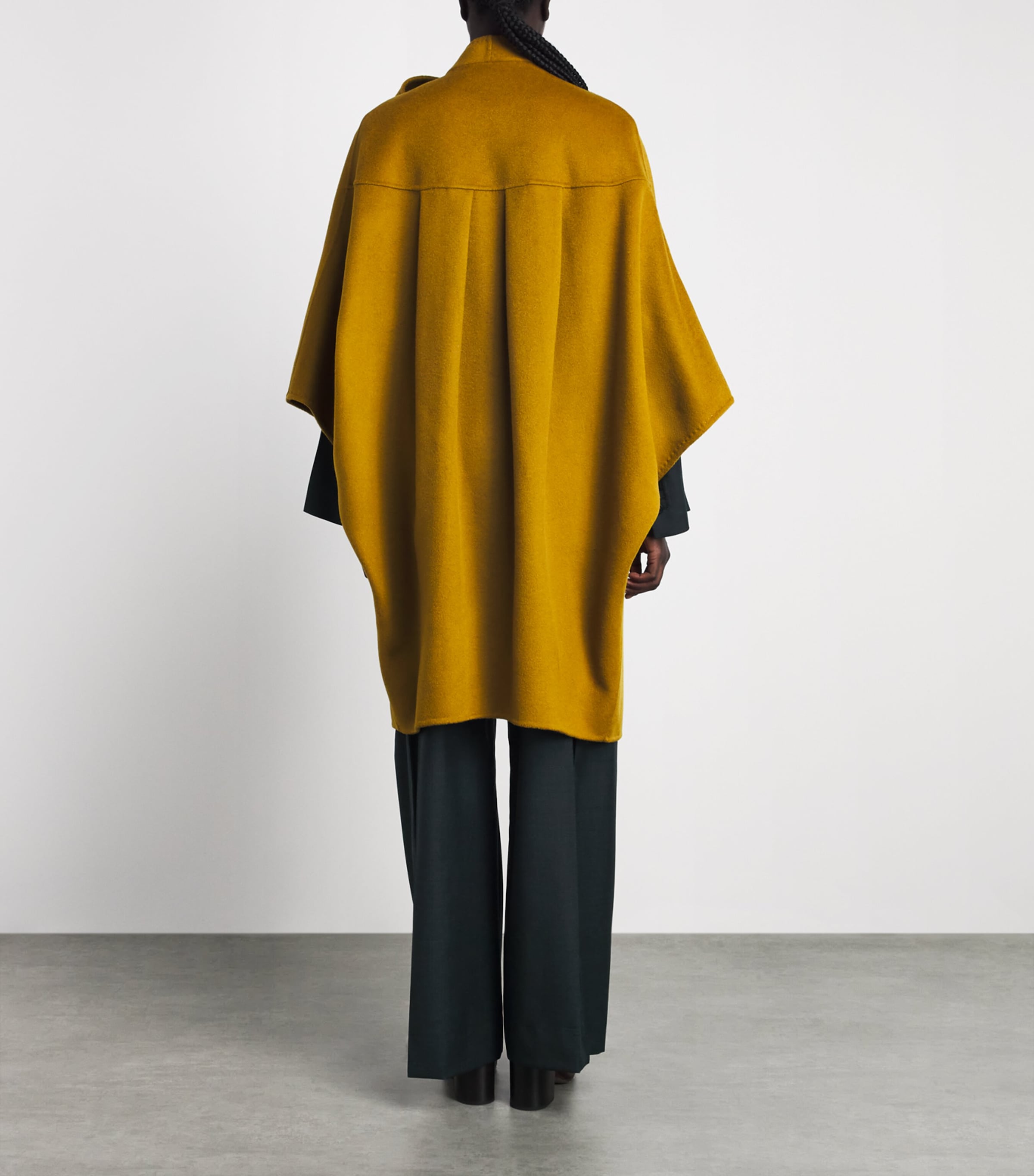 Wolk Morais Womens Cashmere Belleville Trench Coat Chartreuse Image 4