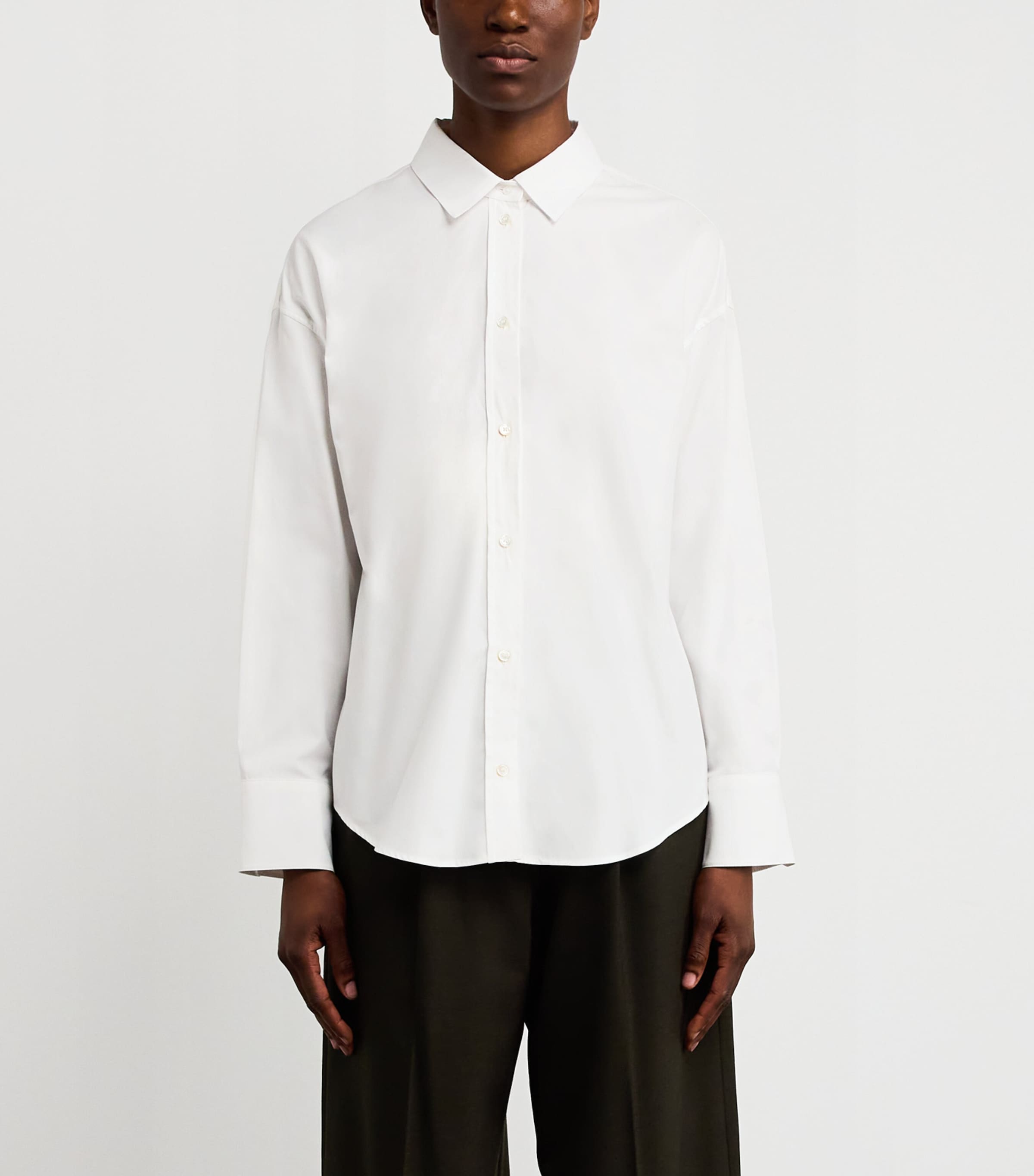 Cotton Oxford Shirt WHITE Image 3