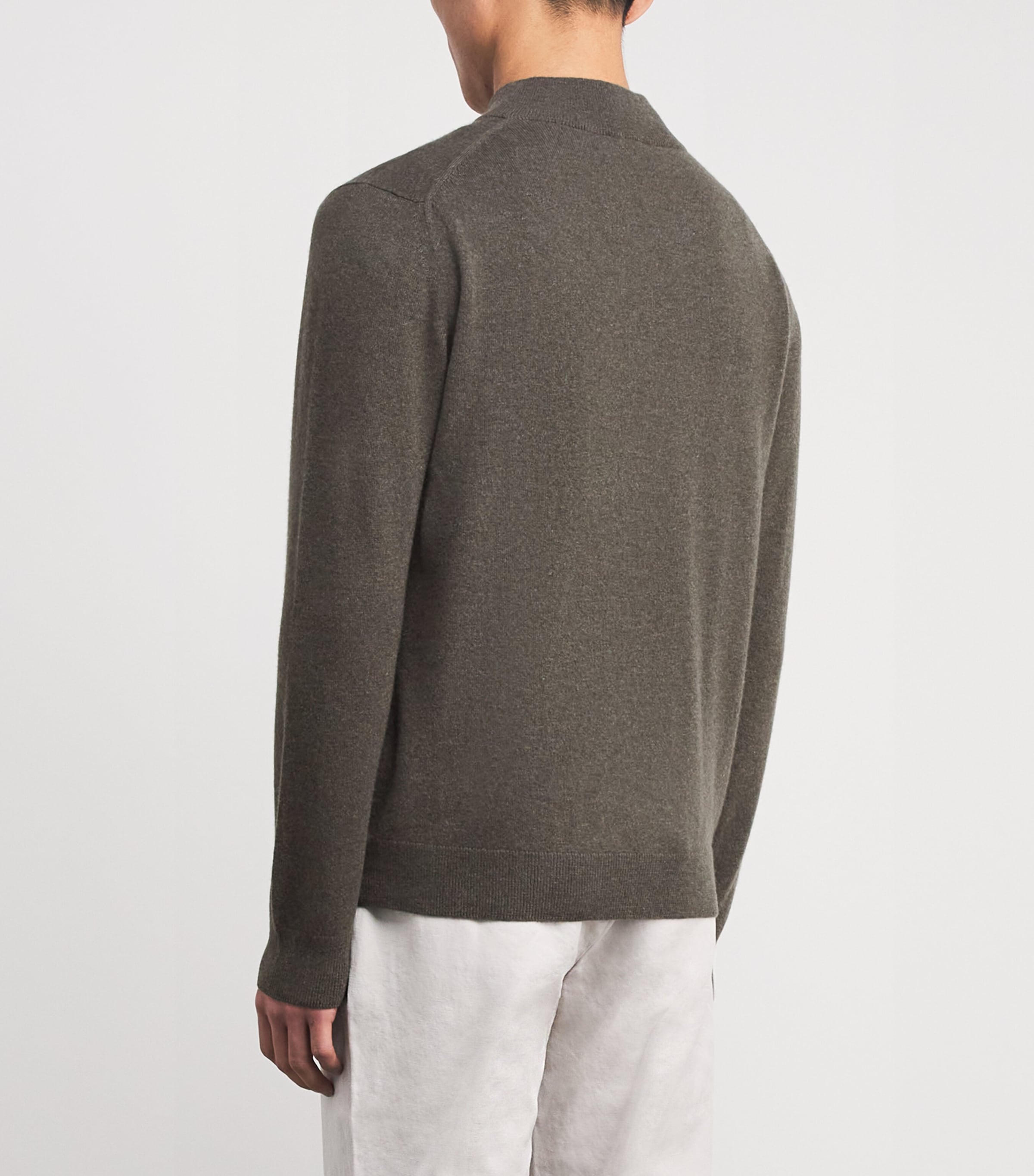 Cashmere Half-Zip Sweater KHAKI24 GNGY Image 4