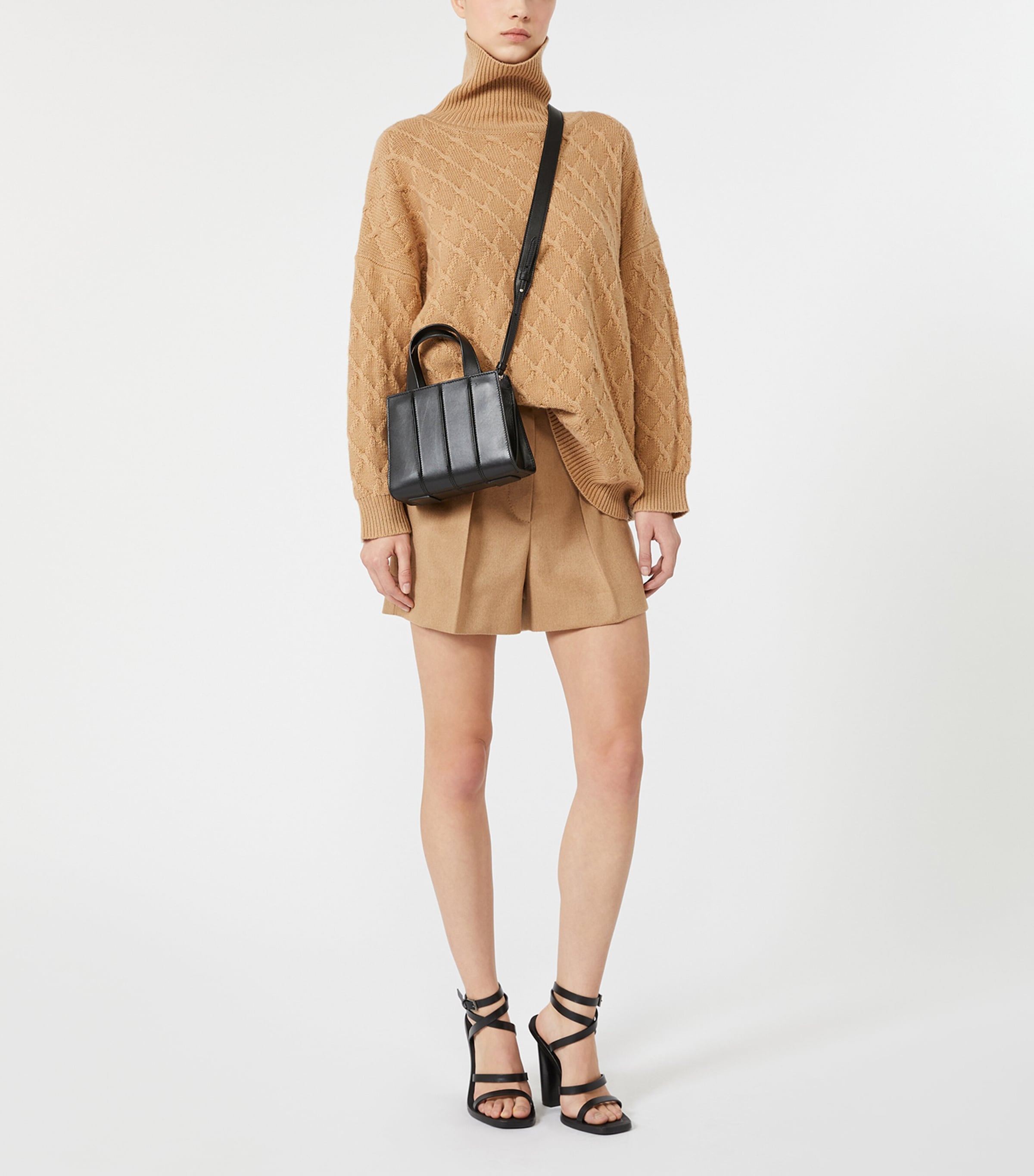 Max Mara Womens Wool-Cashmere Sweater Camel Image 2