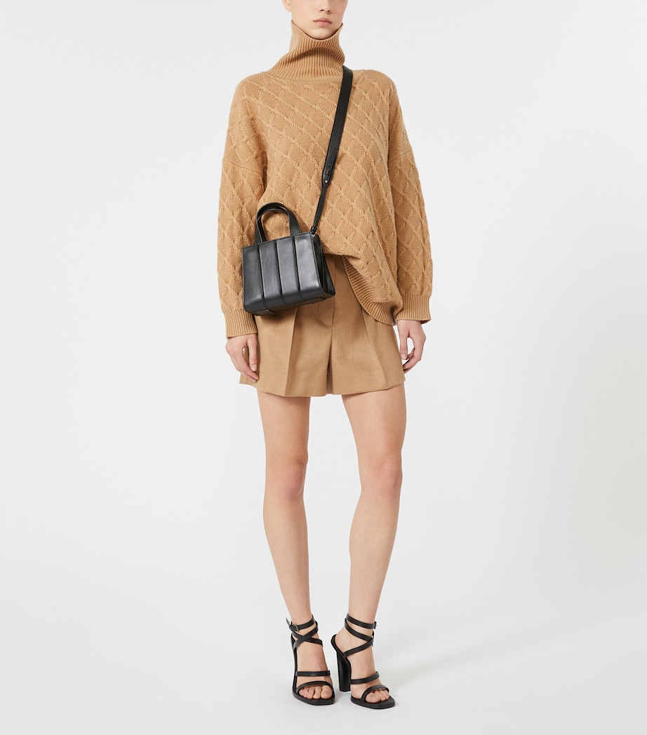 Max Mara Womens Wool-Cashmere Sweater Camel Image 2