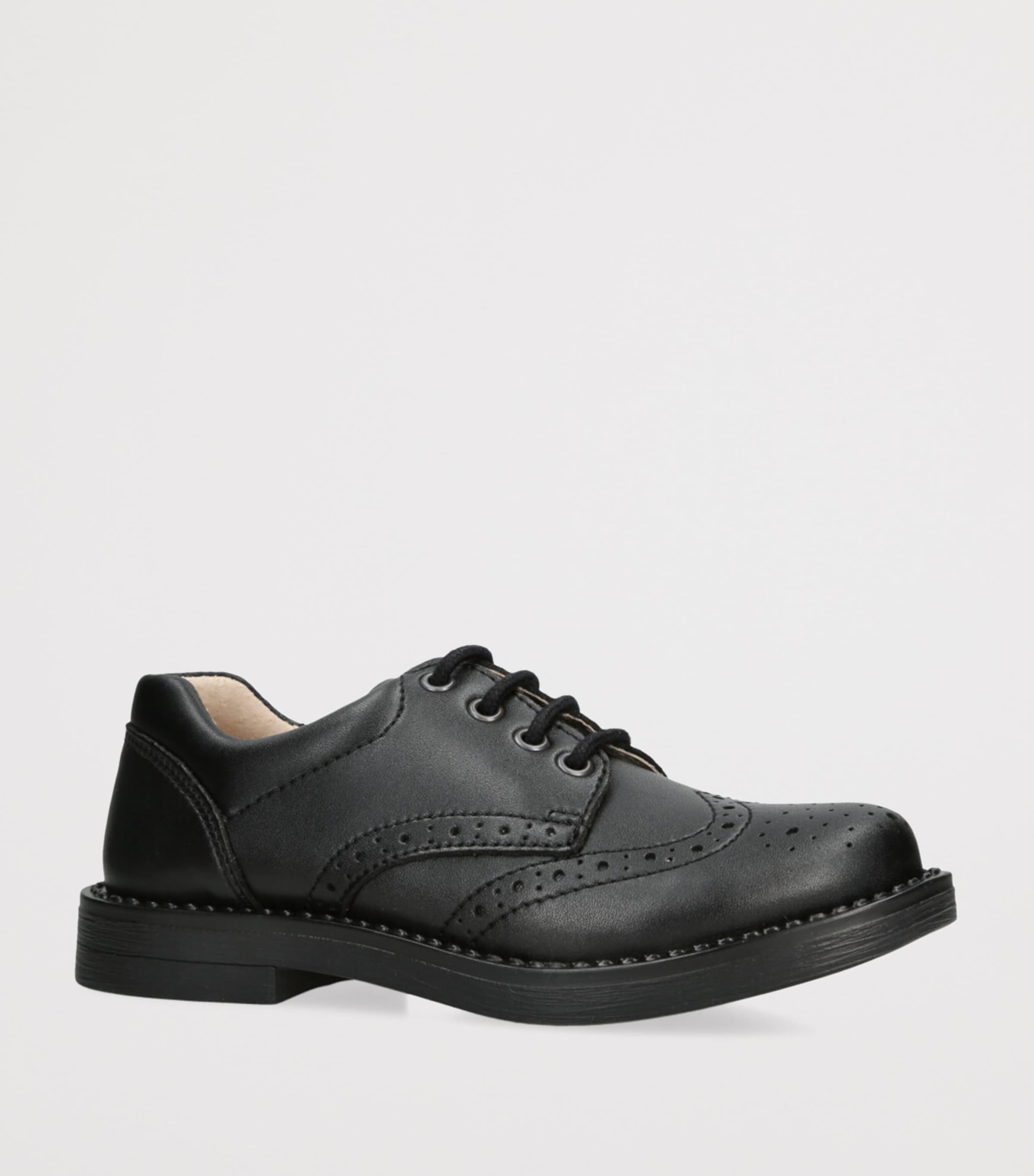 Leather Hamish School Shoes BLACK Image 3
