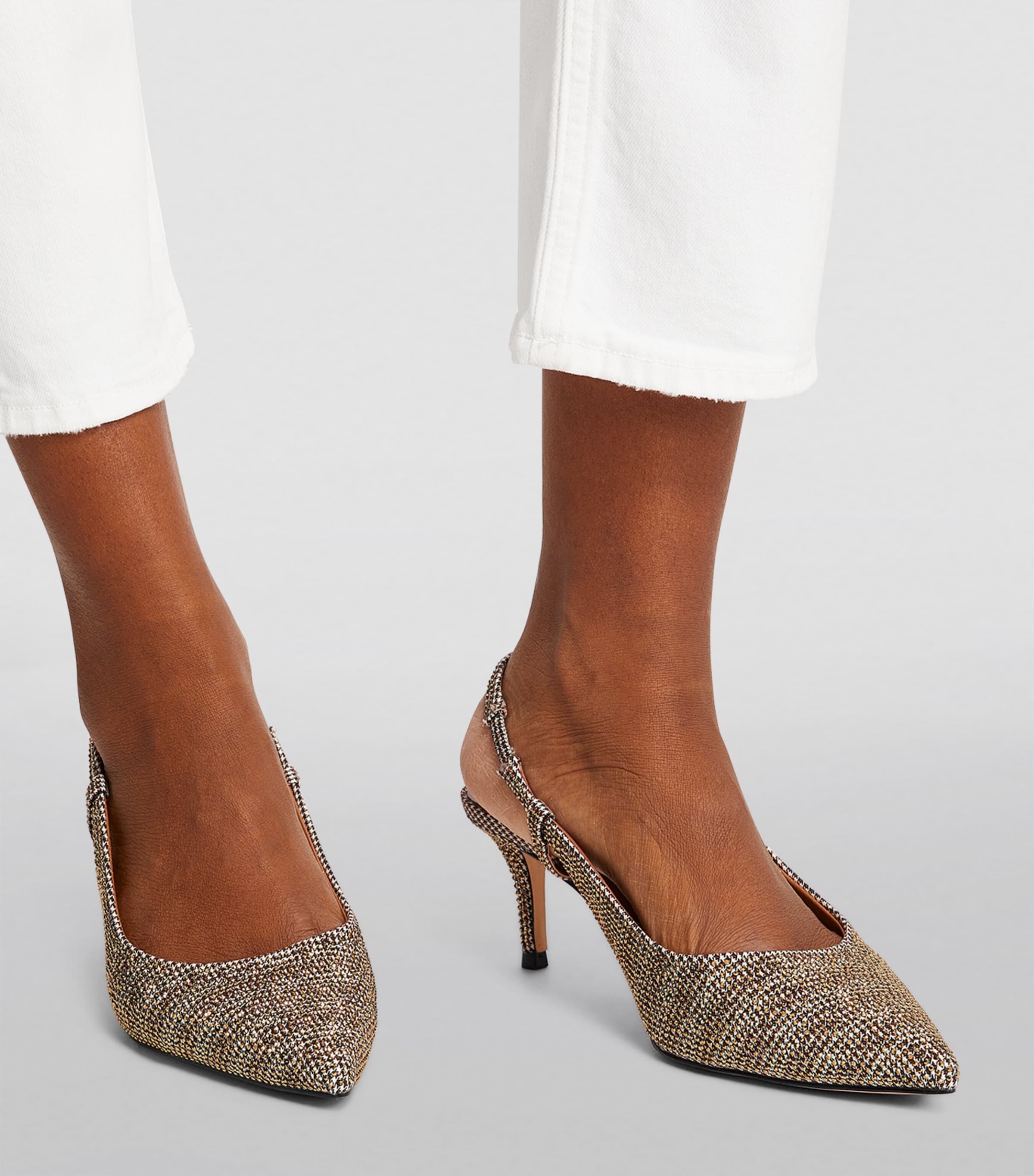 Slinback Court Shoes BEIGE Image 5