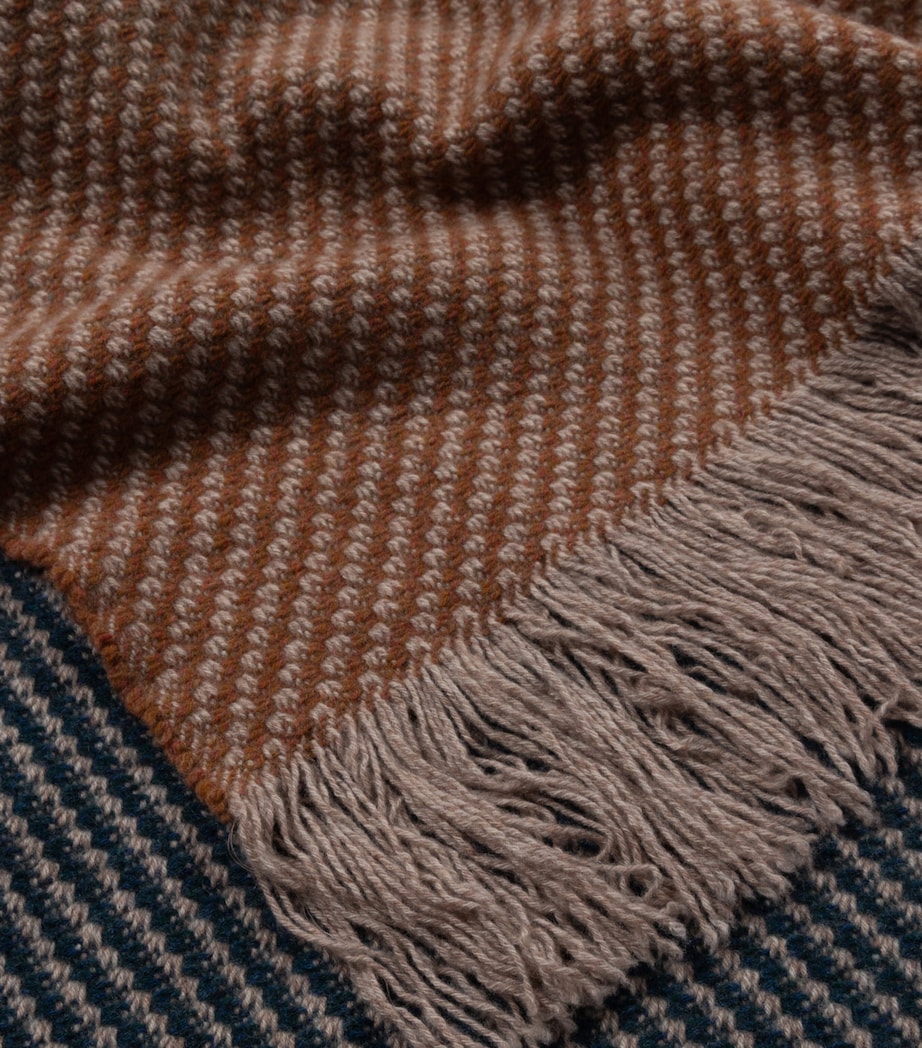 Begg x Co Cashmere Mossband Harmony Throw (125cm x 195cm) Dark Night Image 2