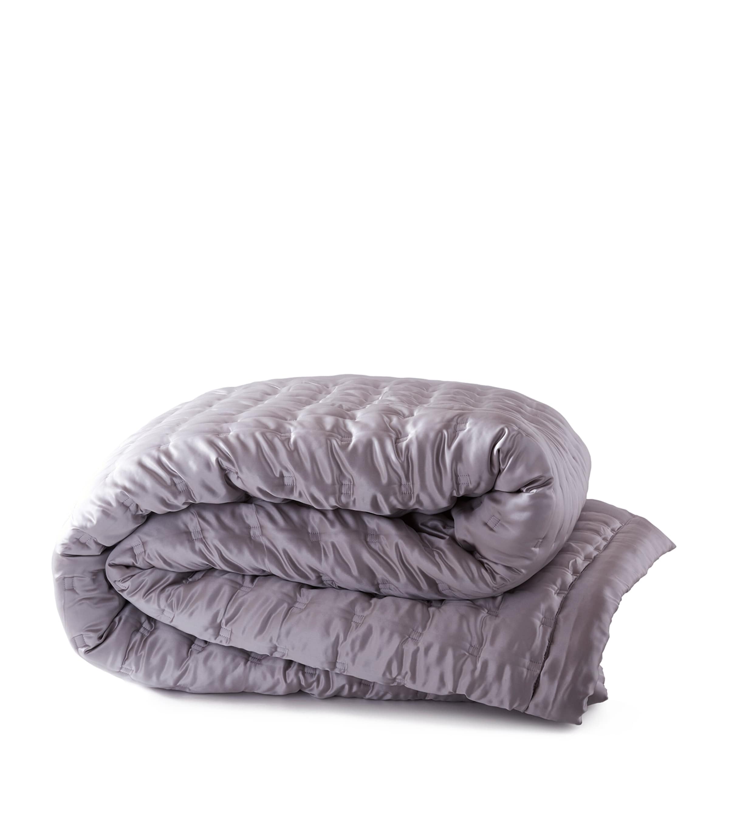 Gingerlily Silk Super King Windsor Bedspread In Gray