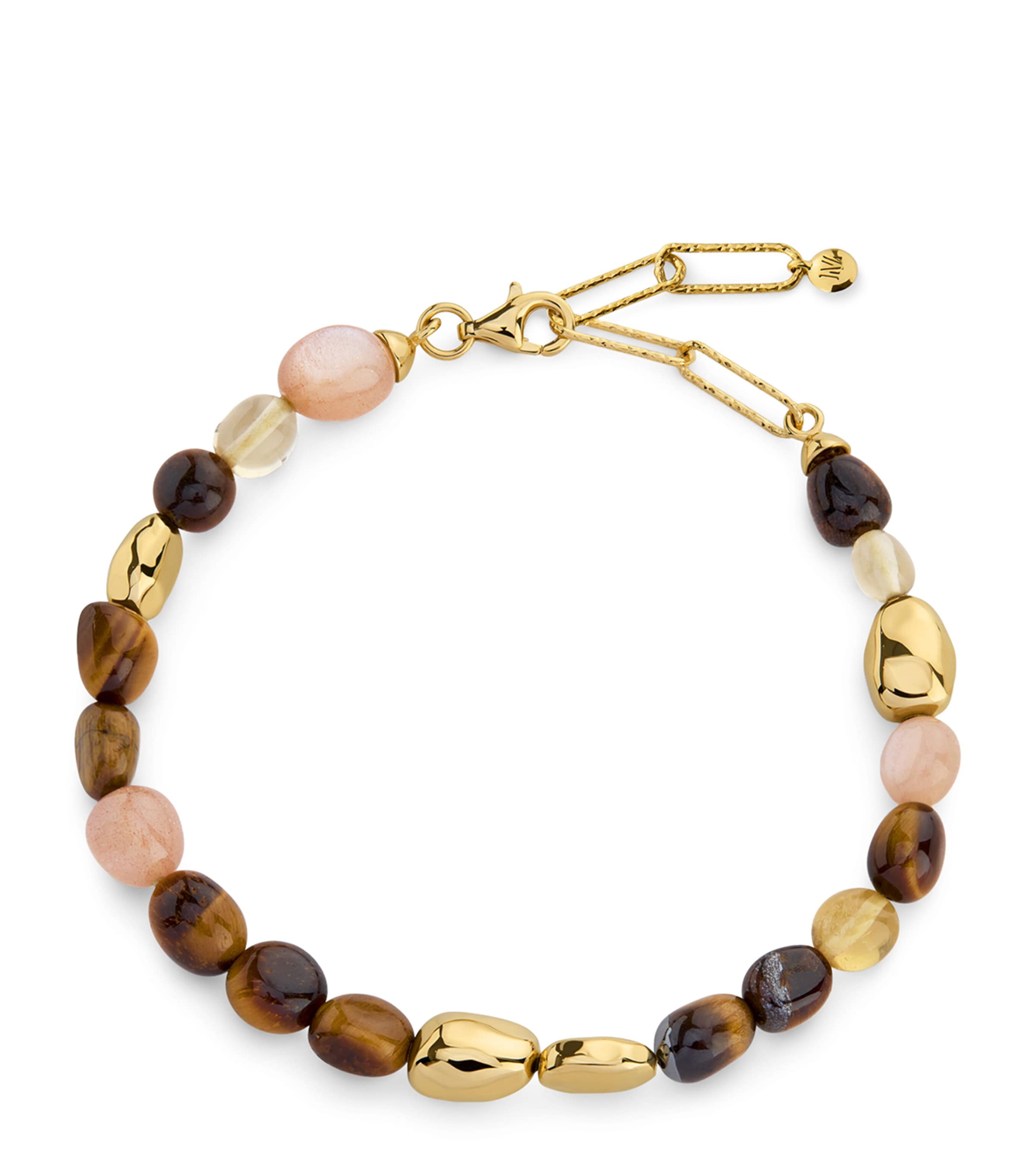 Monica Vinader Gold Vermeil Multi Gemstone Rio Beaded Bracelet Gold Vermeil Image 1