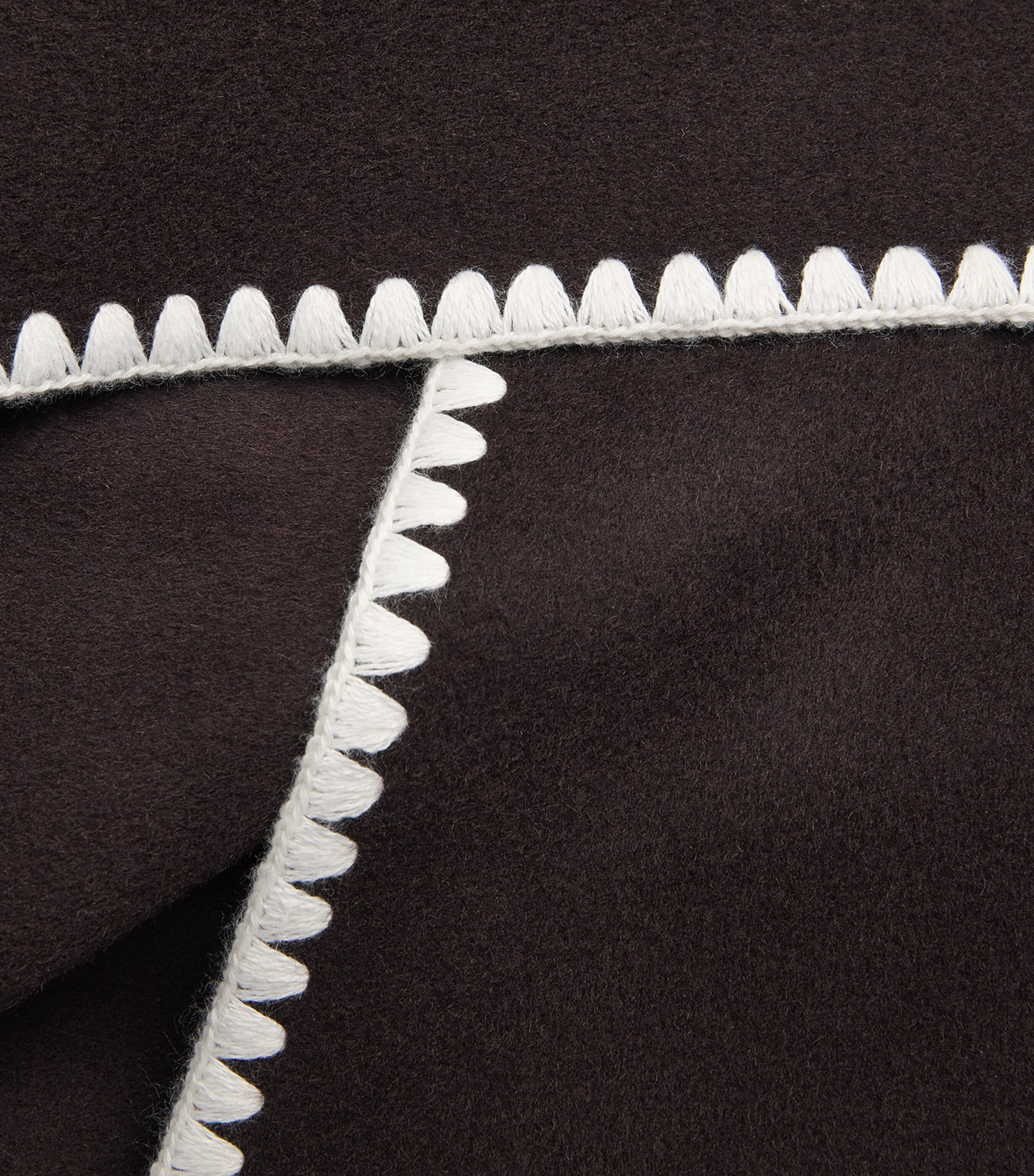 Wool-Blend Wrap Coat DARK BROWN Image 5