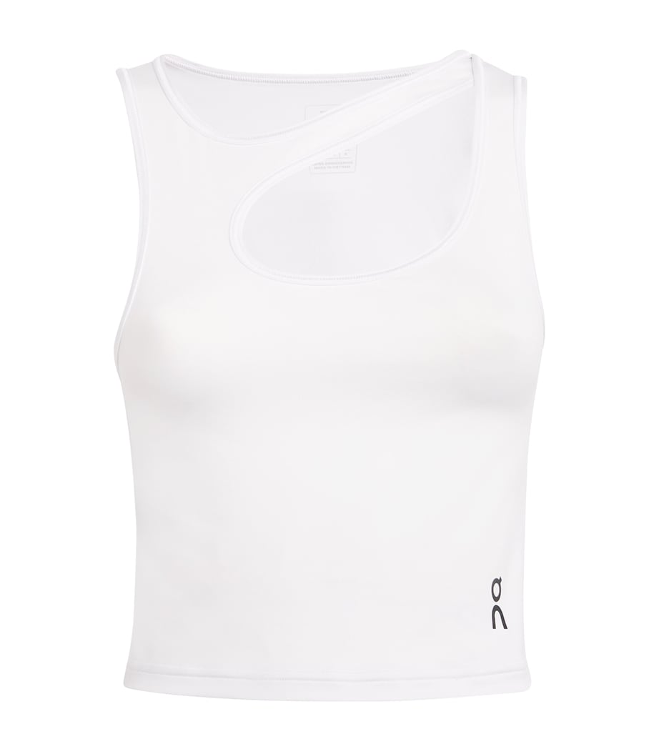 Studio Cut-Out Crop Top WHITE Image 1