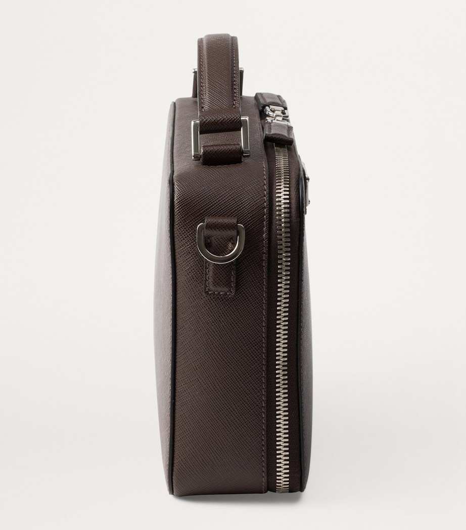 Prada Medium Saffiano Leather Brique Top-Handle Bag Image 5