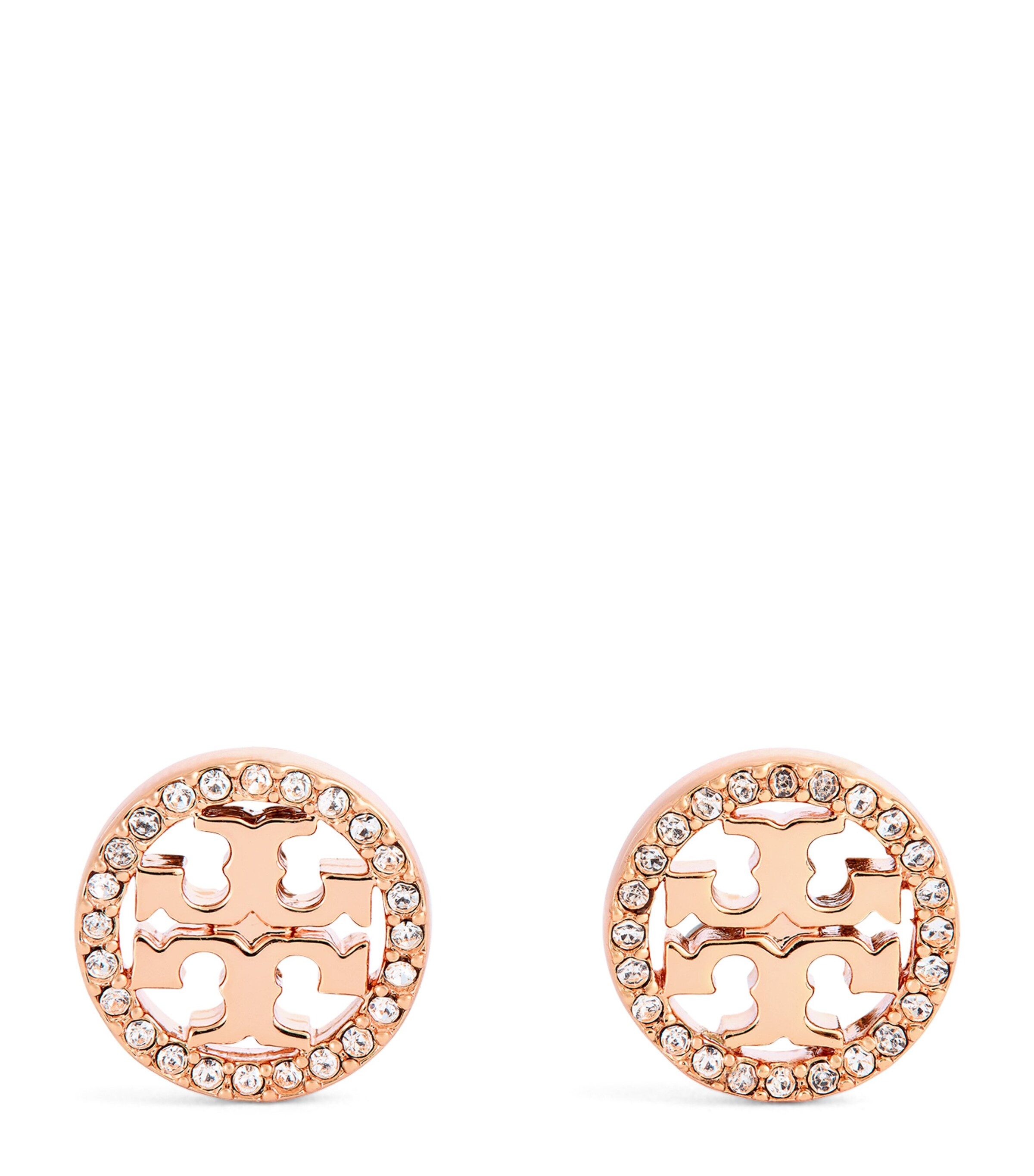 Miller Pavé Studs ROSE GOLD / CRYSTAL Image 1