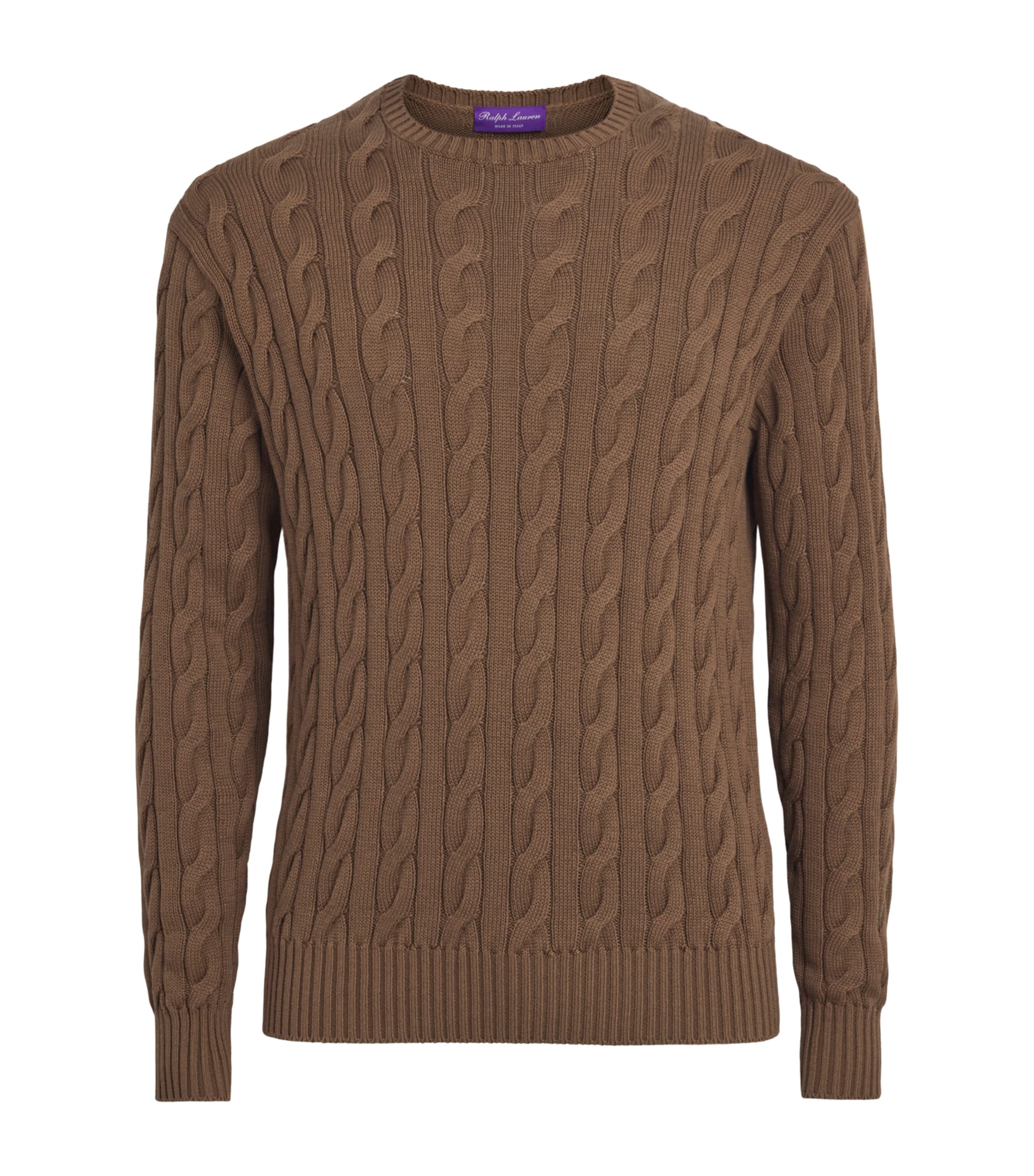 美品　Ralph Lauren Purple Label カシミヤ100 ニット Ralph Lauren Purple Label Brown x Wimbledon Cashmere Cable-Knit