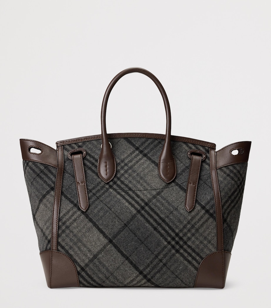 Wool-Leather Soft Ricky 33 Top-Handle Bag GREY MULTI/MOCHA Image 3