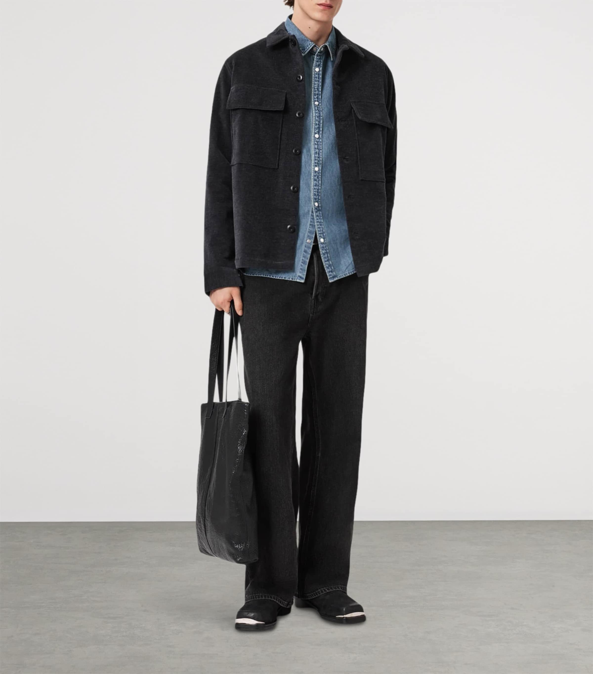 Organic Denim Gleason Shirt LIGHT INDIGO Image 5