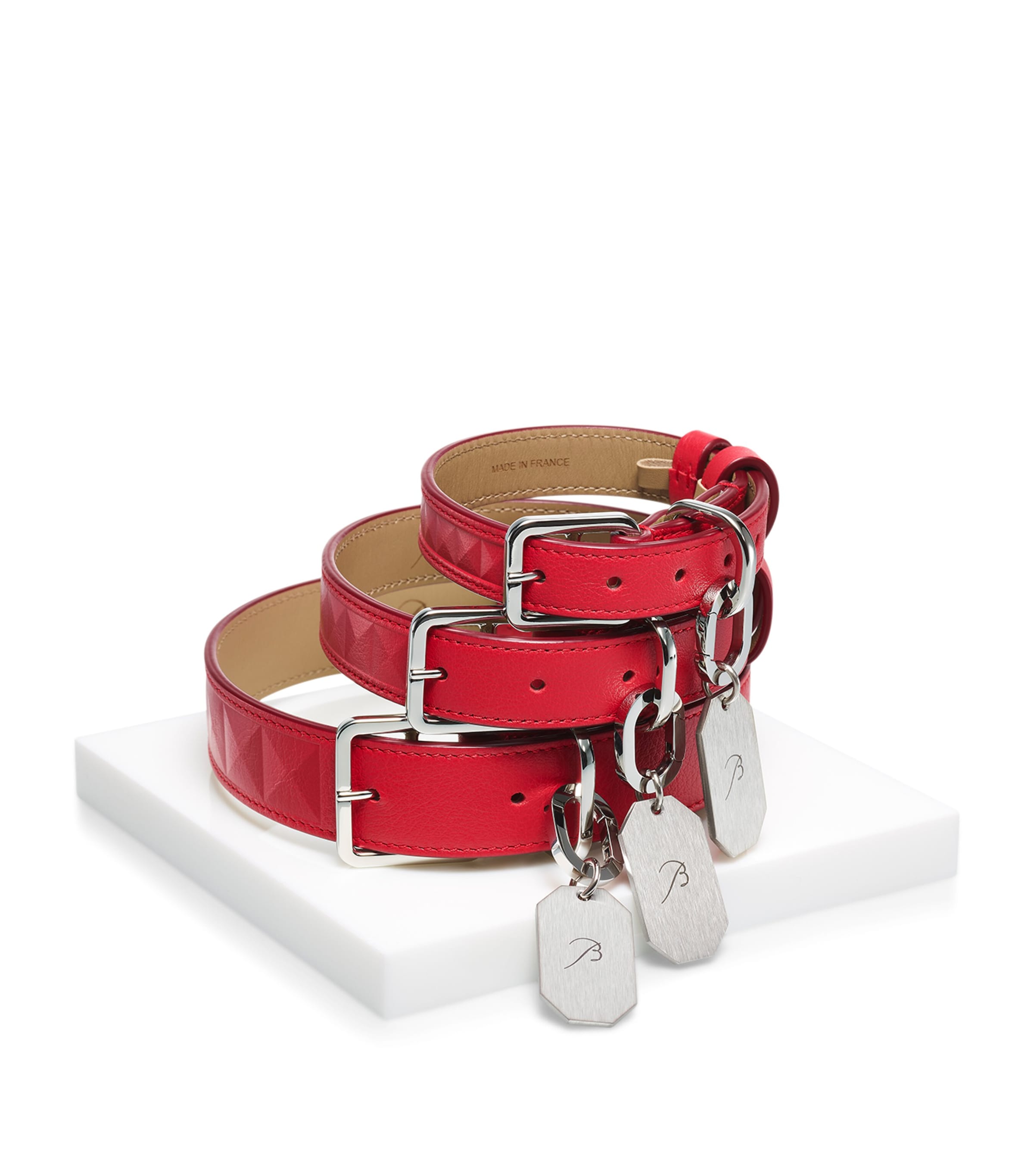 Leather Louxor Pet Collar (Small) CLEAR Image 3