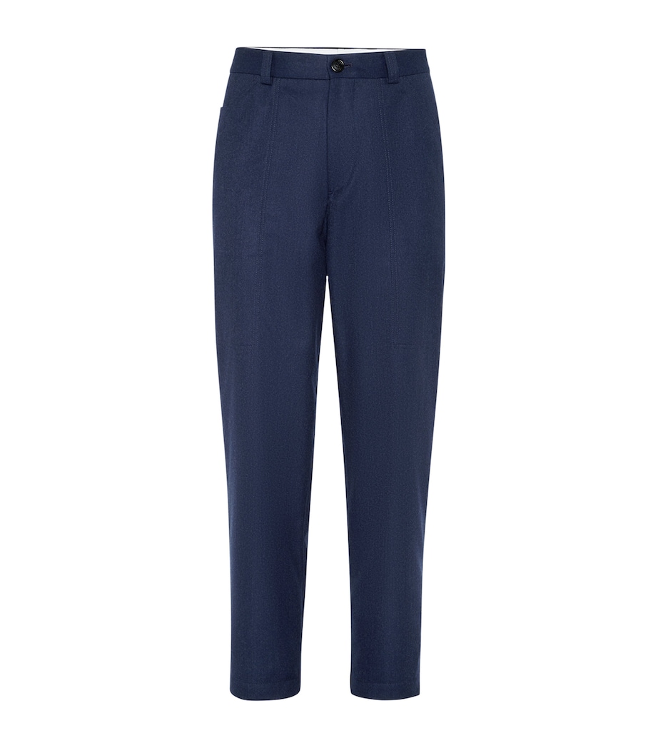 Wool Straight Suit Trousers C396 Image 1