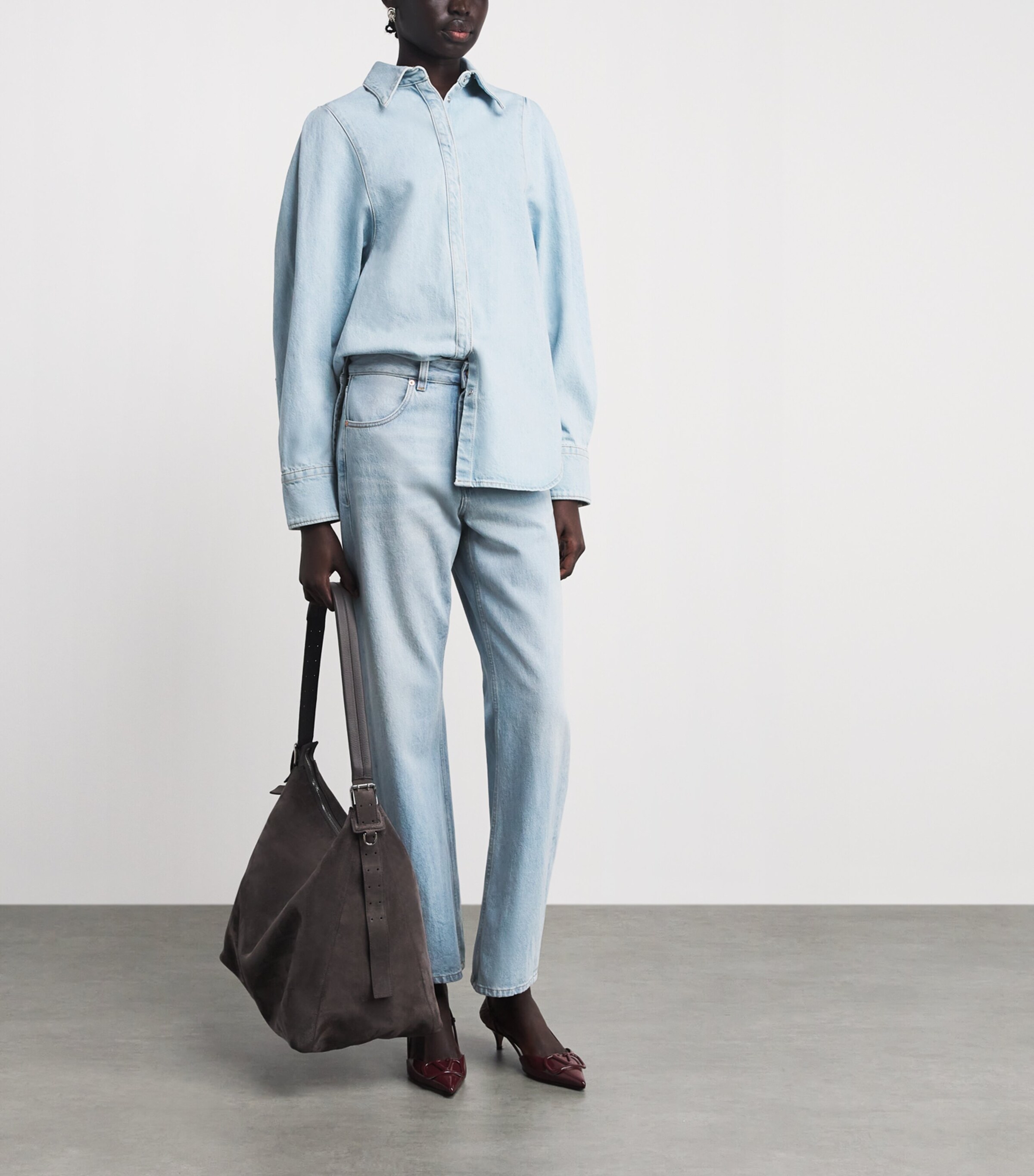 Curved Straight Jeans 5035 BRSHD LIGHT BLU Image 2