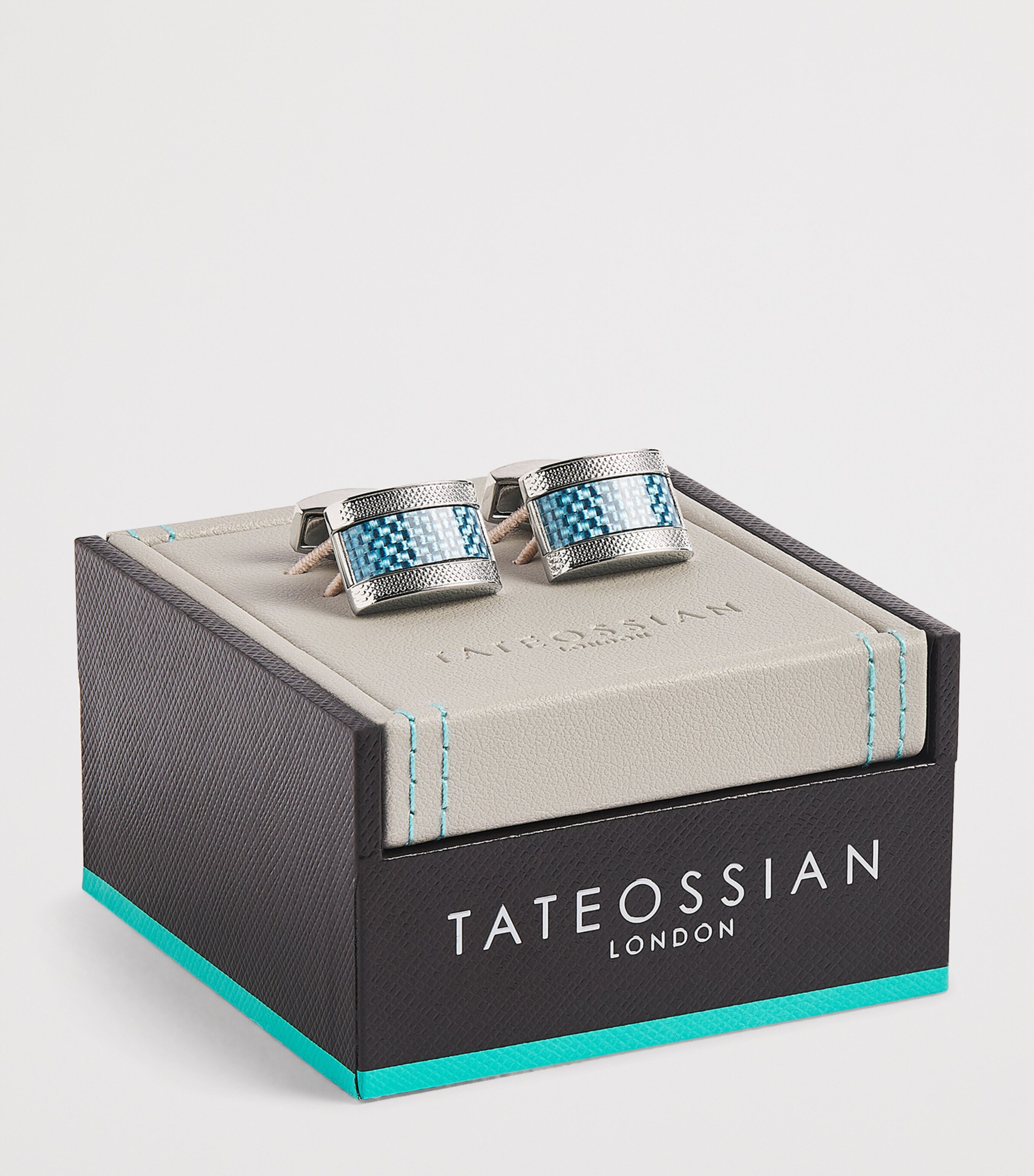 Palladium-Plated D-Shaped Cufflinks SILVER Image 8