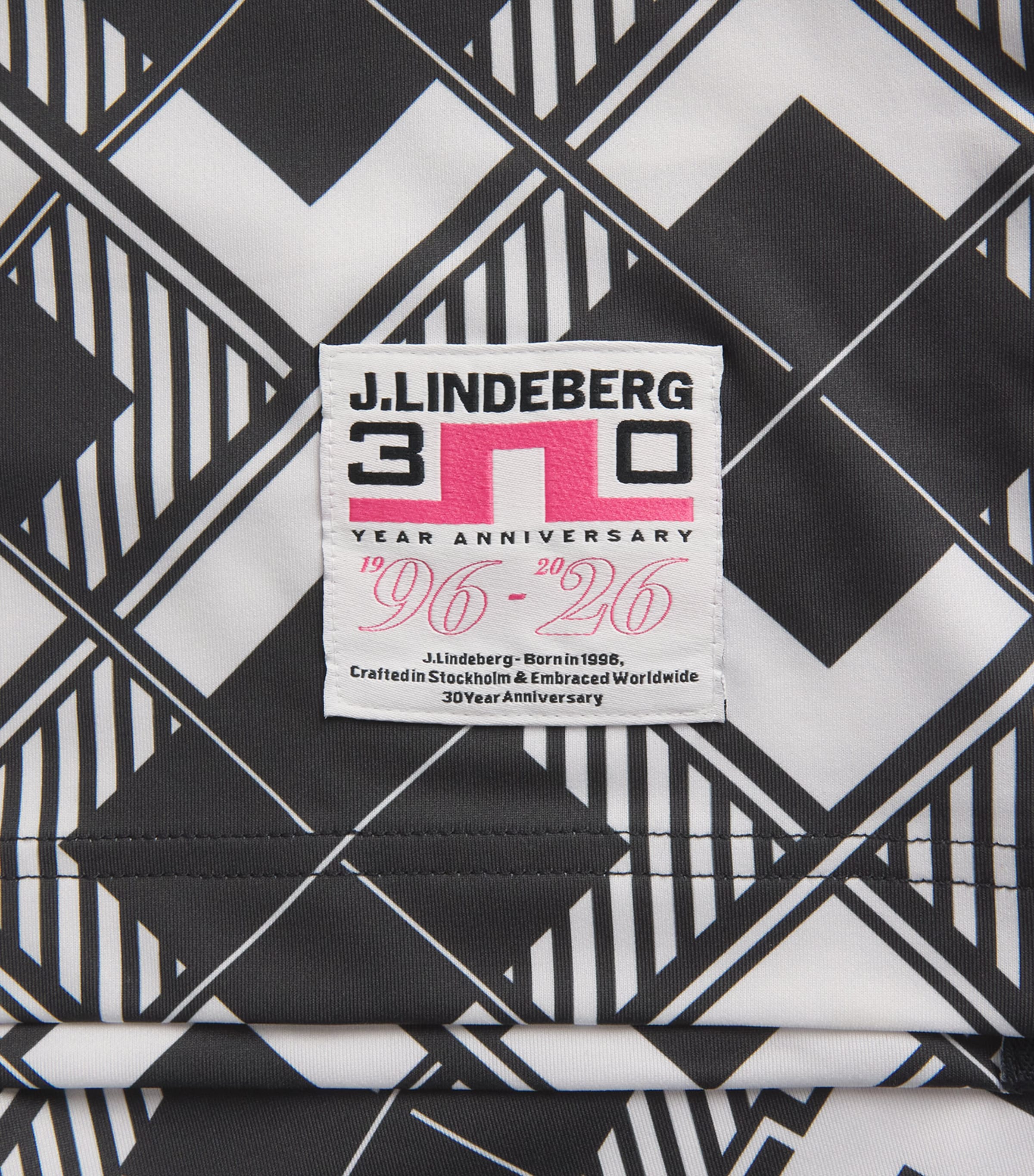 J Lindeberg Mens 30Y Tour Tech Argyle Polo Shirt Argyle Image 6