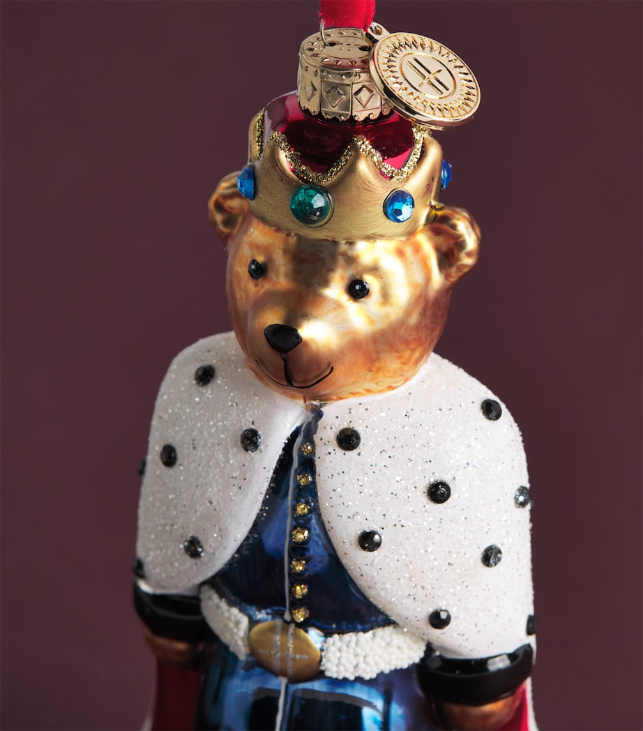 Harrods King Bear Tree Decoration Brown/red Image 2