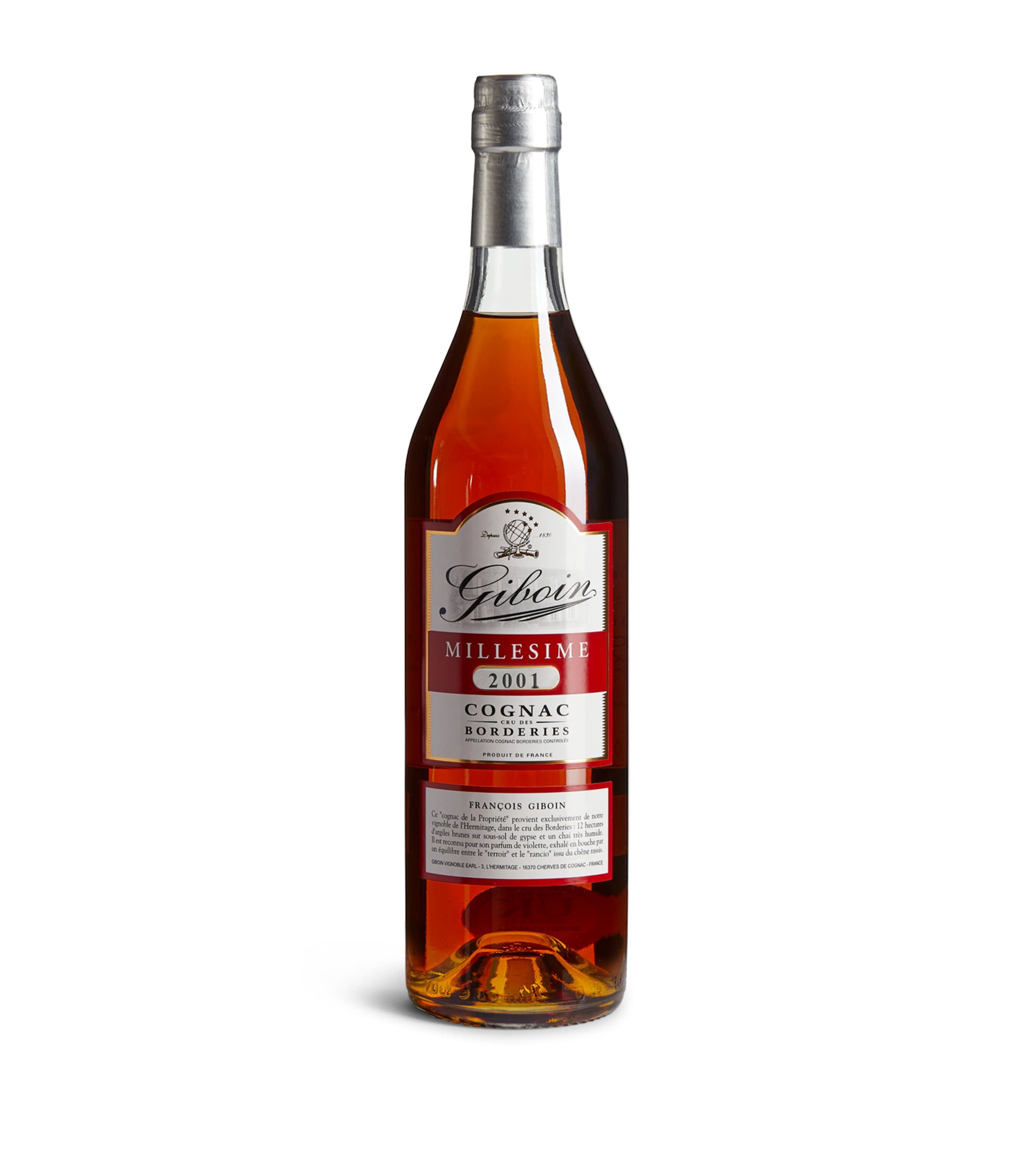 Giboin Cognac de L'Hermitage Borderies 2001 (70cl) | Wine & Spirits | Spirits | Whiskey