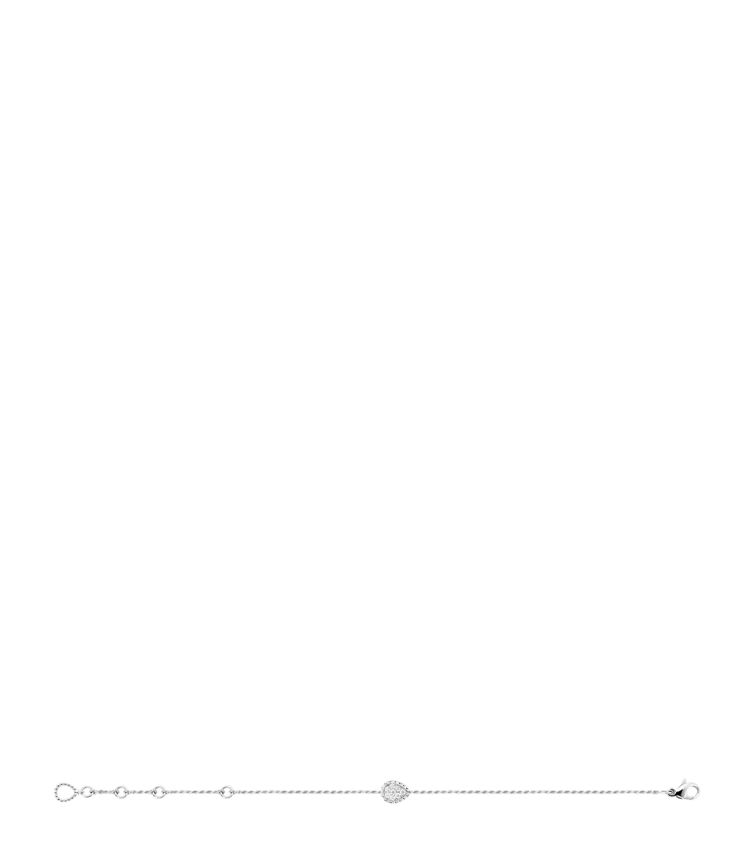 Extra Small White Gold and Diamond Serpent Bohème Motif Bracelet WHITE Image 2