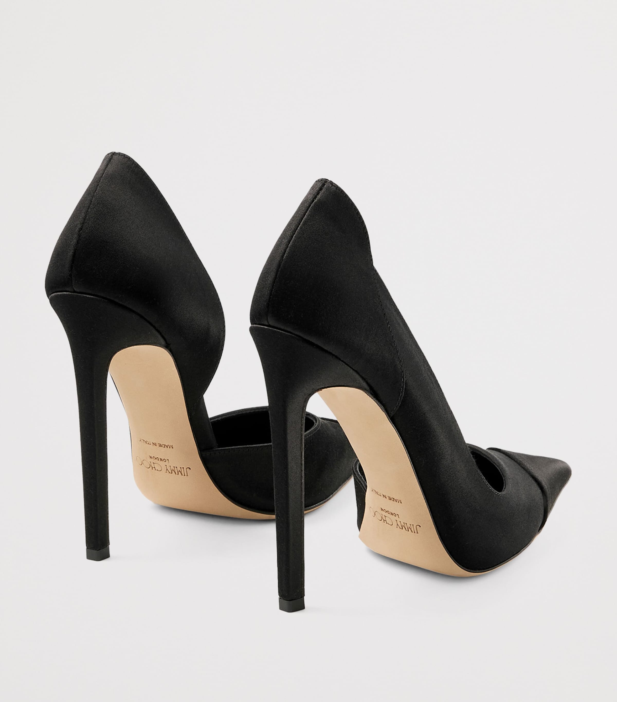 Brigitte 120 Satin Pumps BLACK Image 4