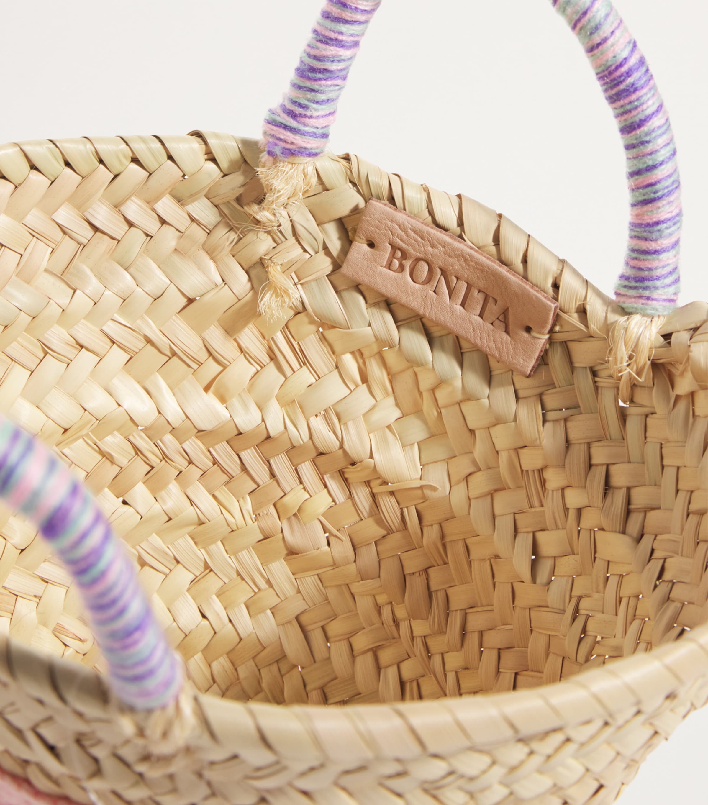 BONITA Mini Rainbow Basket Bag Multi Colour Image 3