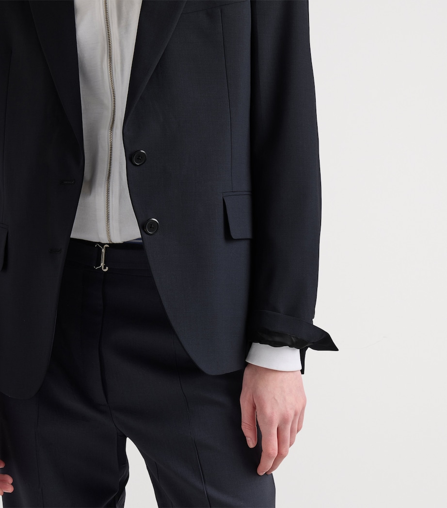 Prada Womens Wool Single-Breasted Blazer Image 4