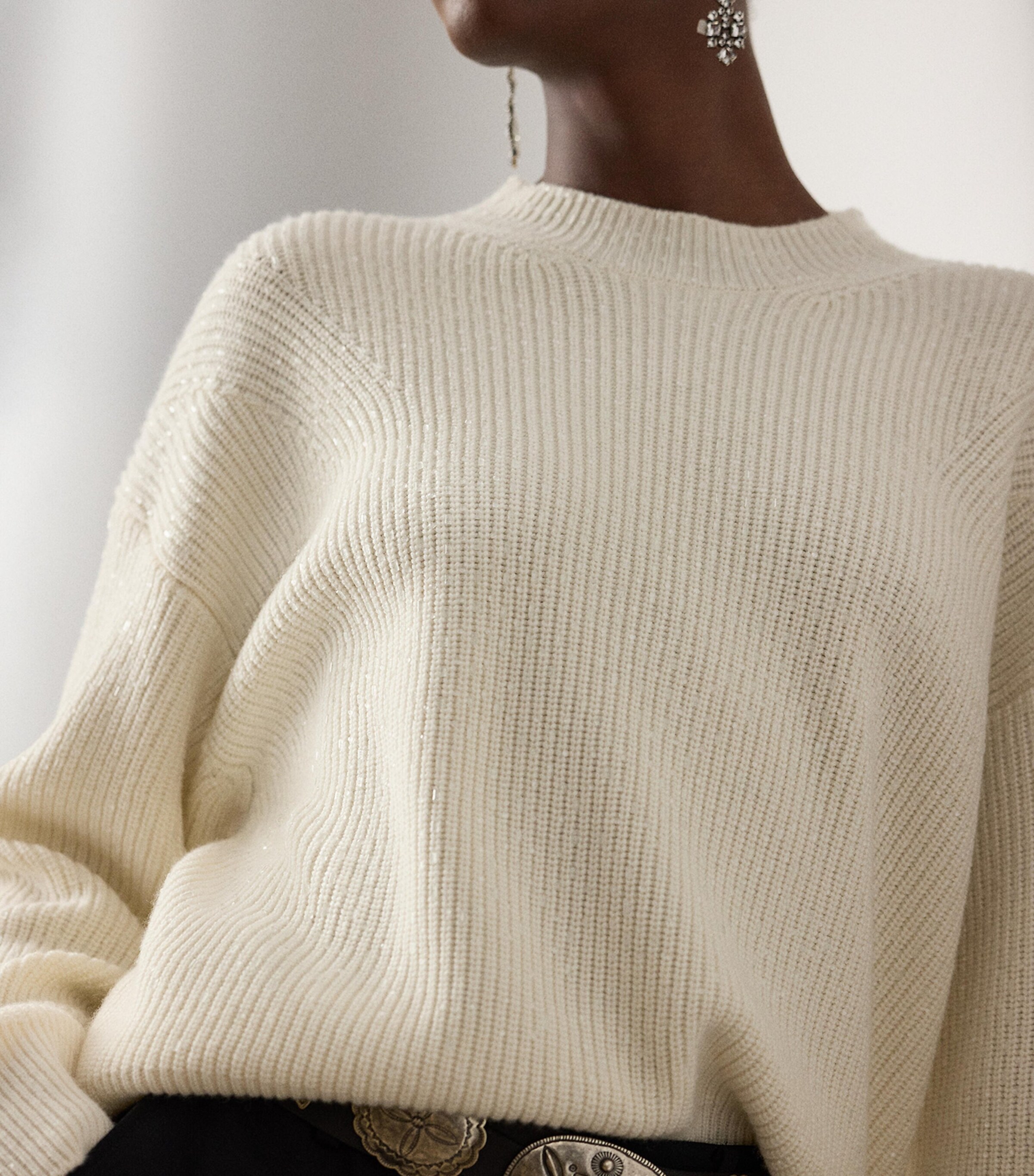 Cashmere Sweater CREAM Image 2