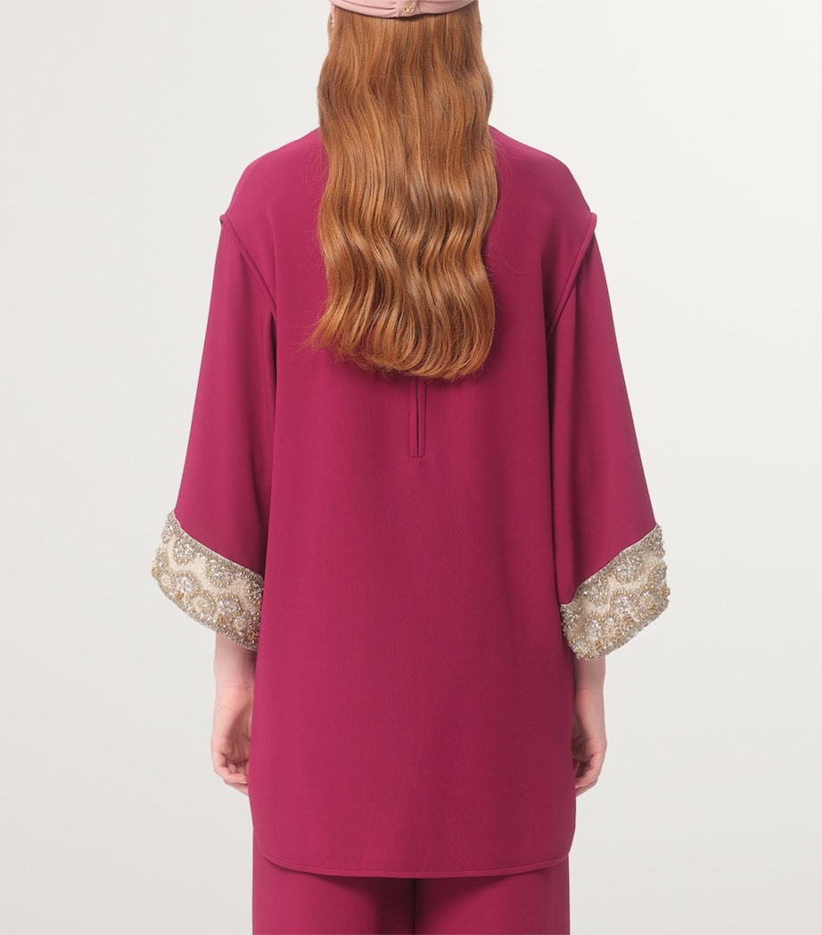 Silk Embroidered Kaftan Top RAL Image 8