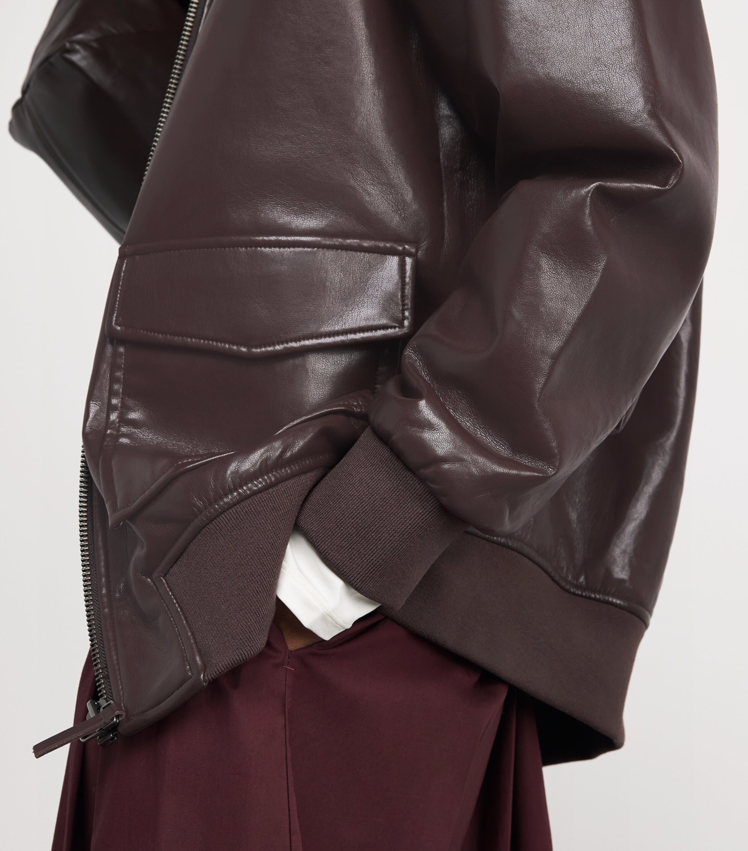 ANINE BING Womens Kelanie Jacket Dark Brown Image 7