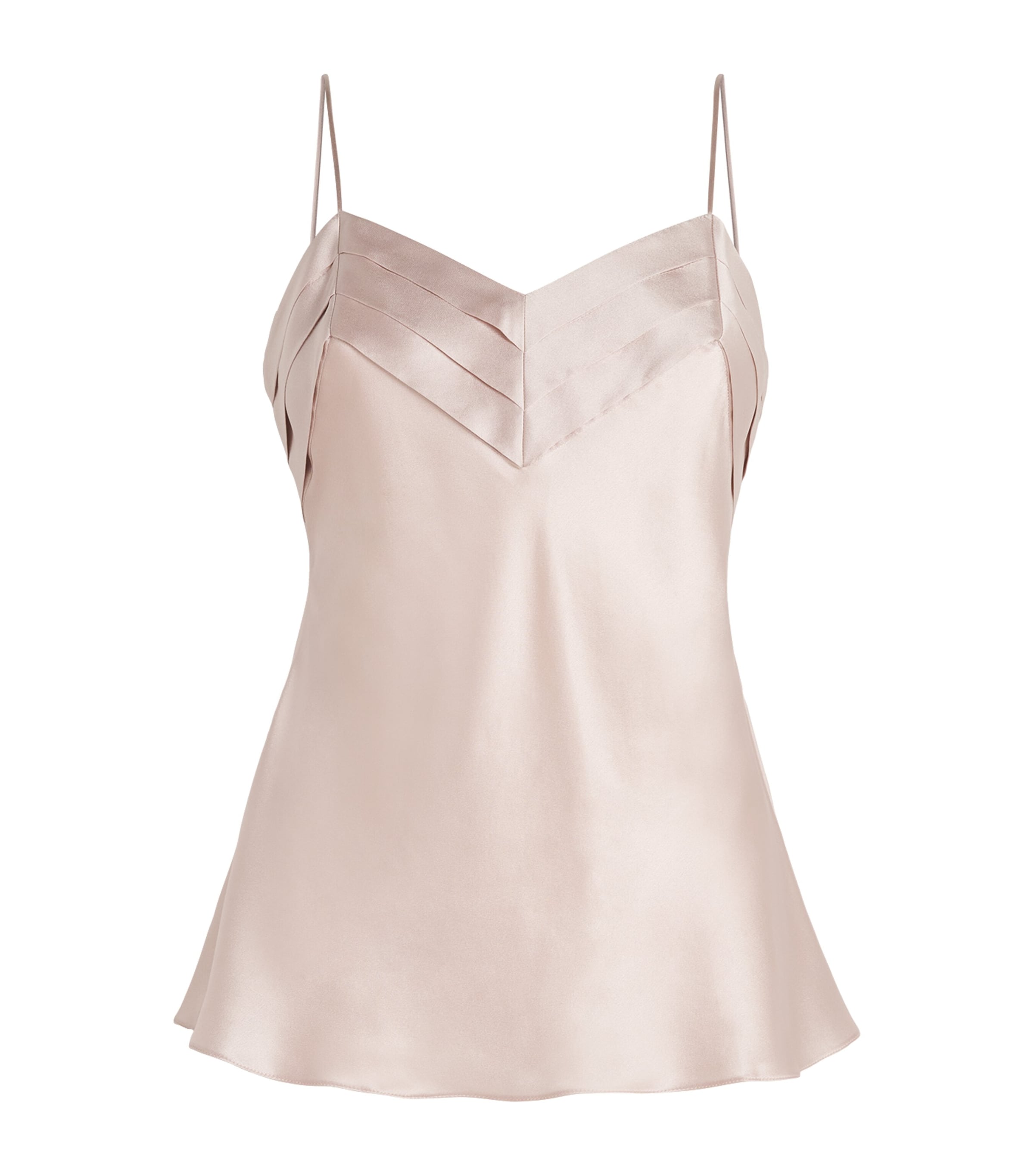 Shop Carine Gilson Silk Pleated Camisole In Pink