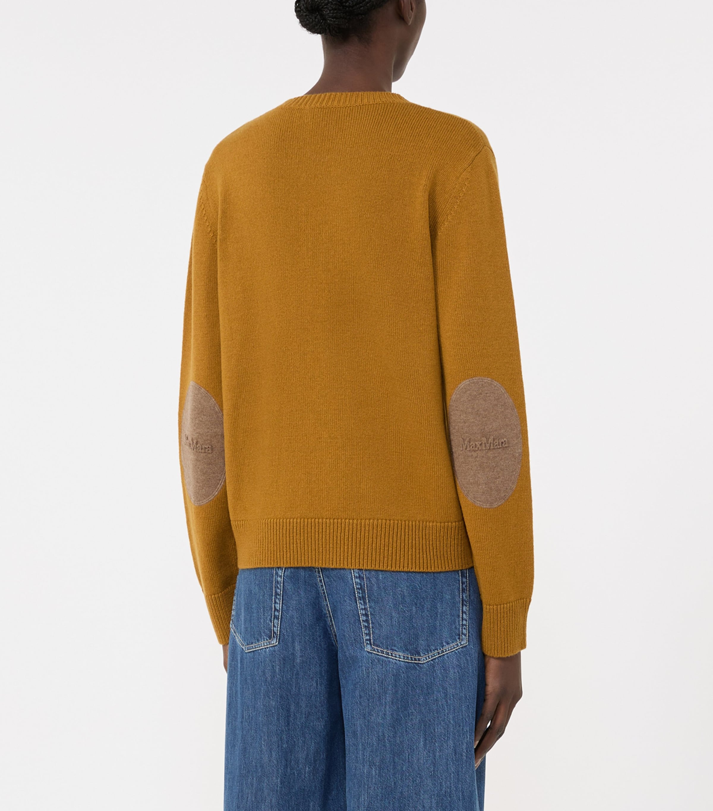 Max Mara Womens Wool-Cashmere Sweater Mustard Image 4