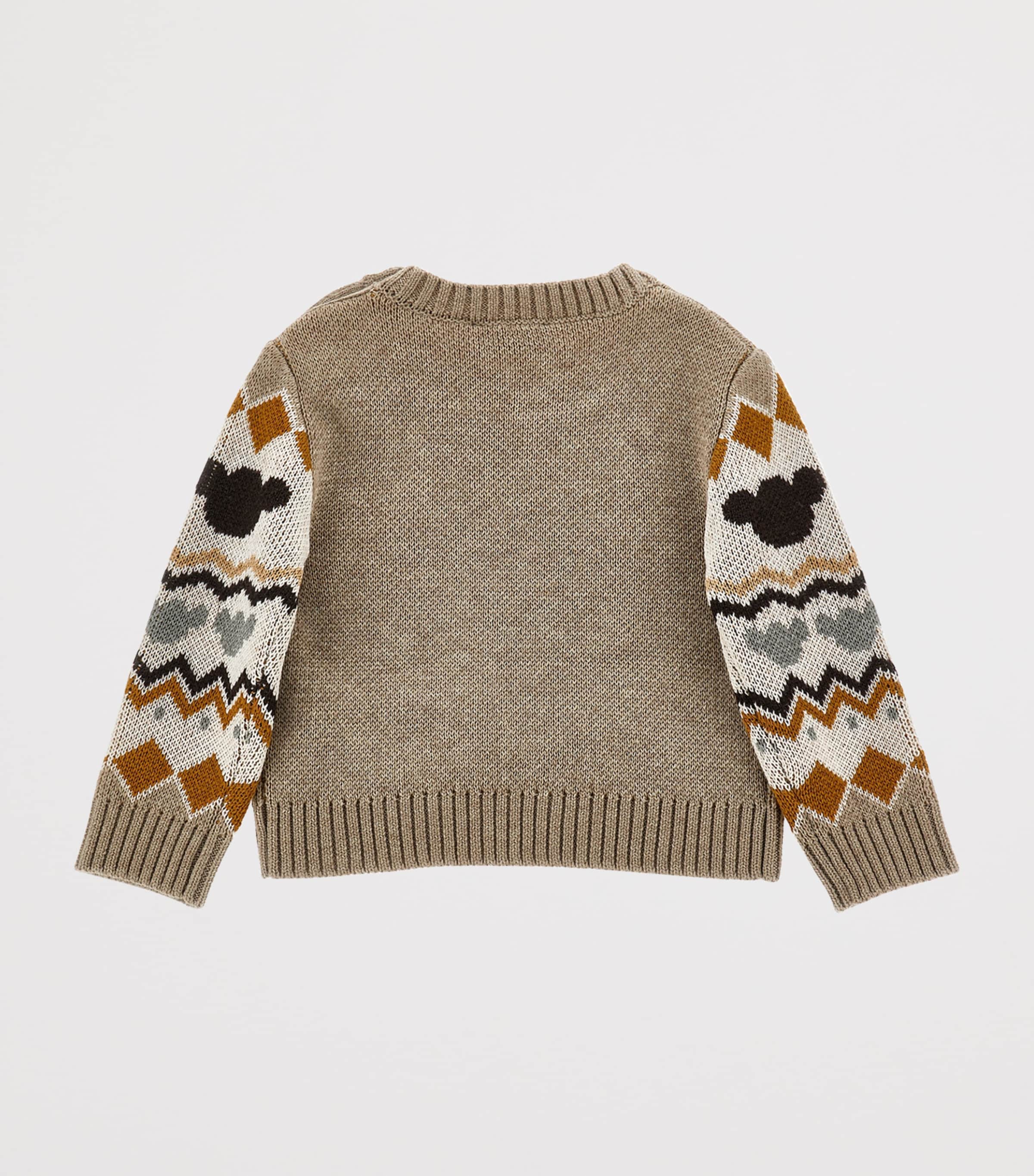 Little Bear Sweater (6-24 Months) PANNA/GRIGIO Image 2