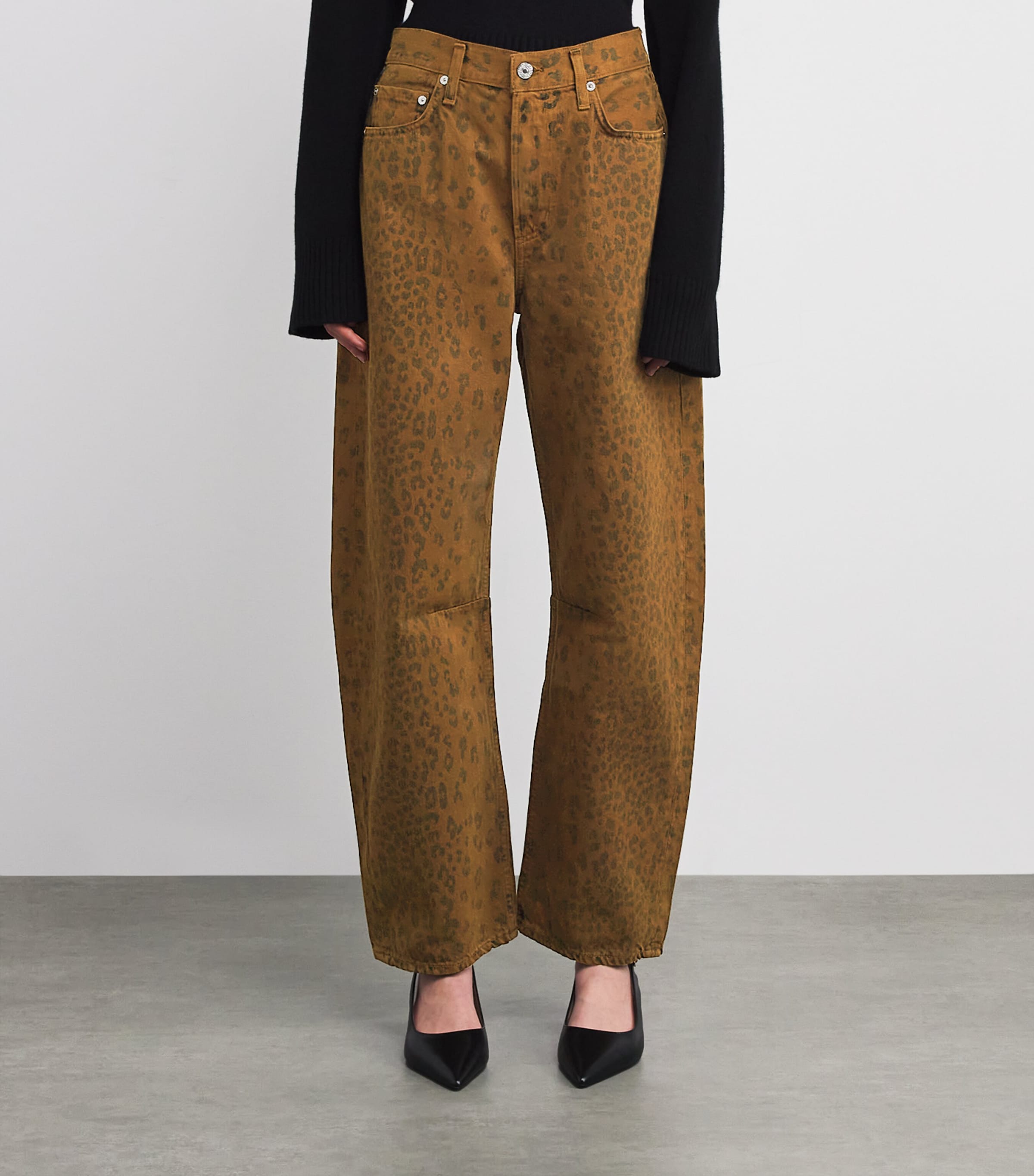 Miro Mid-Rise Relaxed Jeans SEPIA CHEETAH Image 3