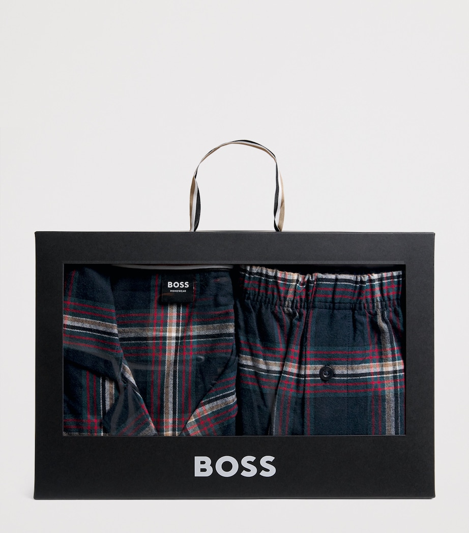 Cotton-Blend Check Pyjama Set 460 OPEN BLUE Image 6