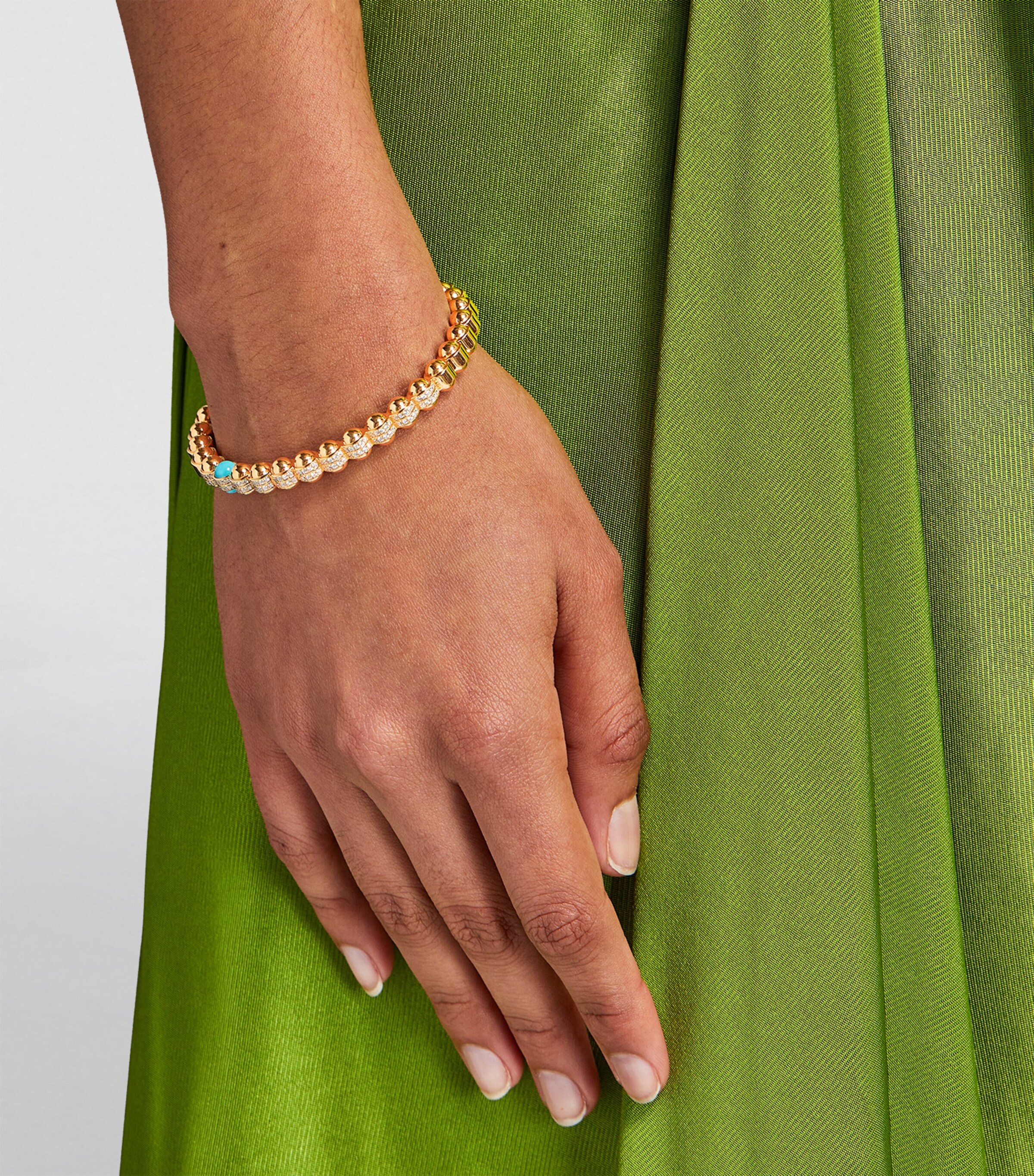 L'ATELIER NAWBAR Yellow Gold, Diamond and Enamel The Cobalt Bangle Yellow Gold Image 5