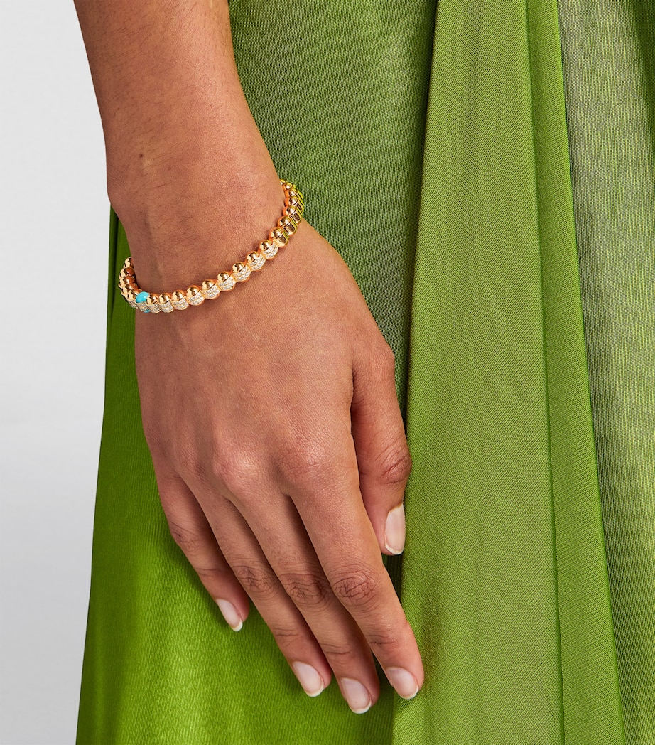 L'ATELIER NAWBAR Yellow Gold, Diamond and Enamel The Cobalt Bangle Yellow Gold Image 5