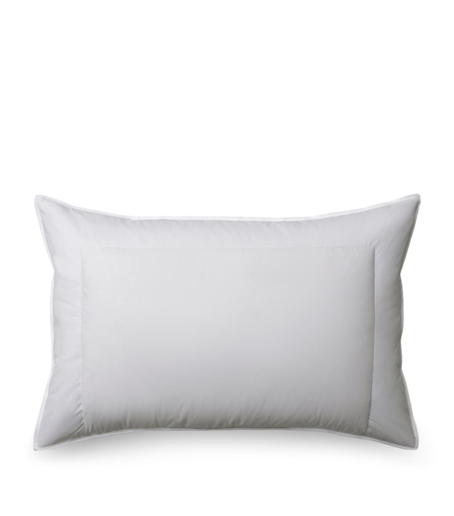 Firm Goose Down-Feather Pillow (50cm x 75cm) WHITE Image 1