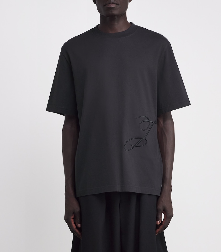 Cotton Signature T-Shirt 390-DARK NAVY Image 3