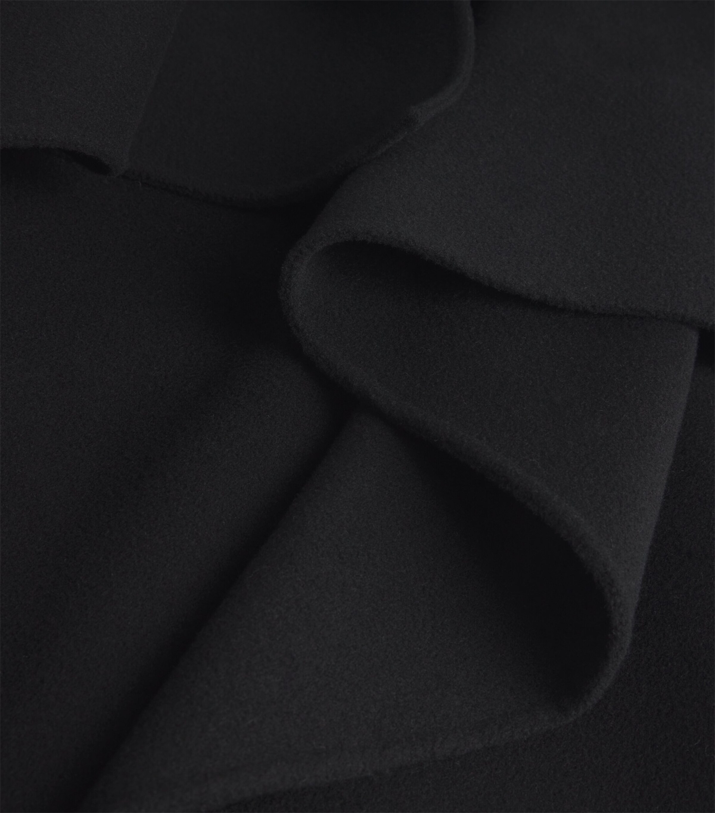 Wool Mai-CN Wrap Coat BLACK Image 5