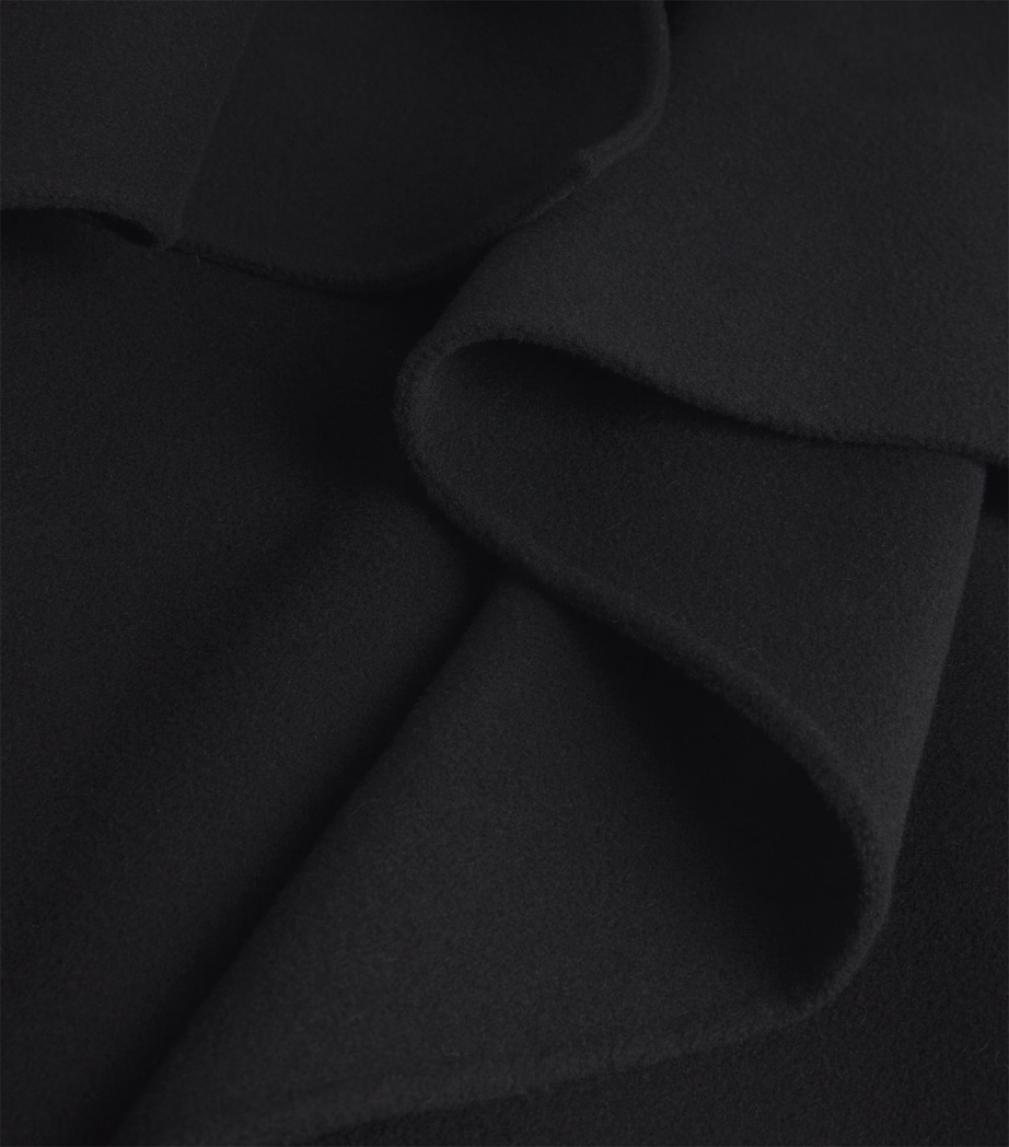 Wool Mai-CN Wrap Coat BLACK Image 5