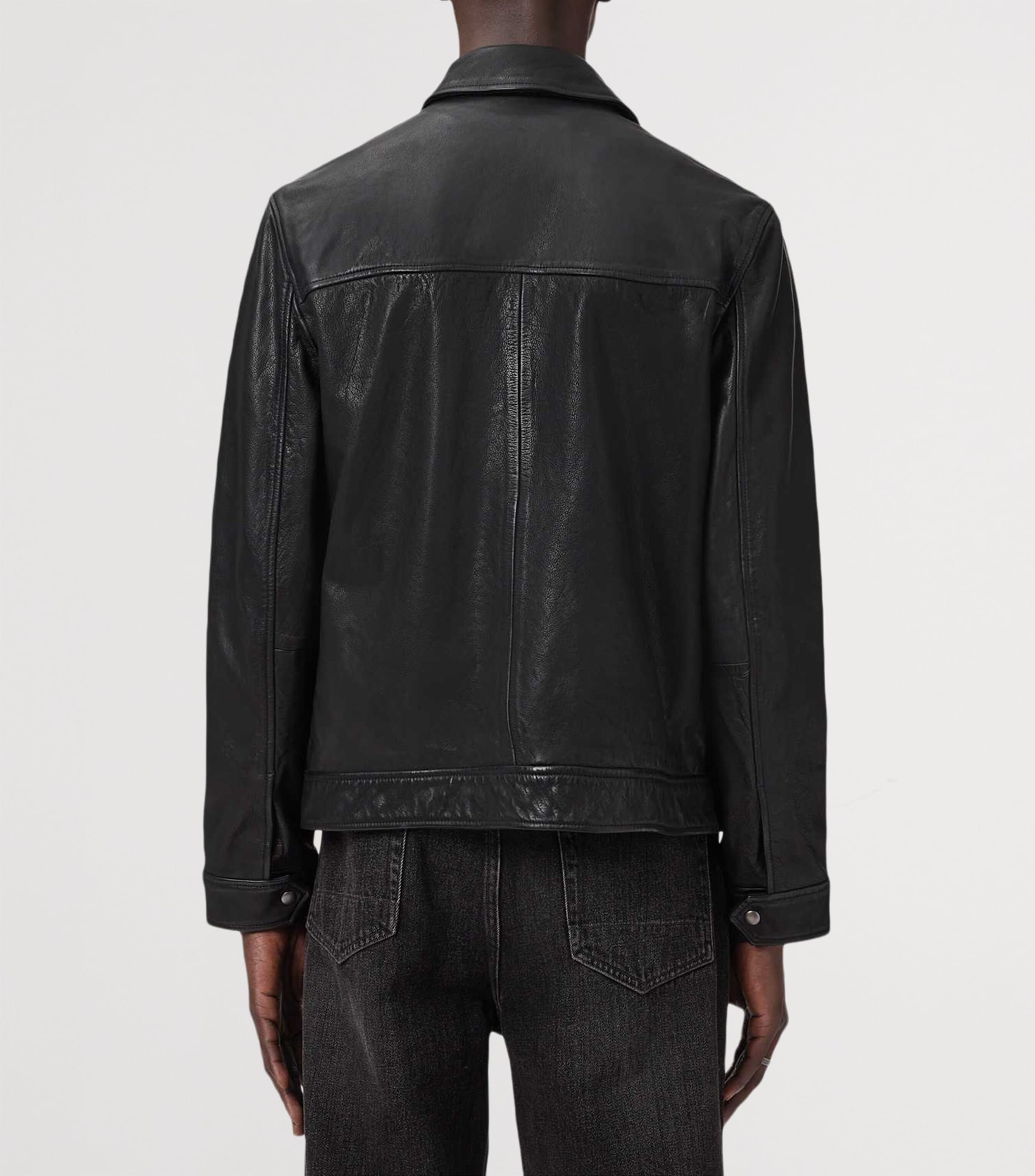 Nates Leather Jacket BLACK Image 4