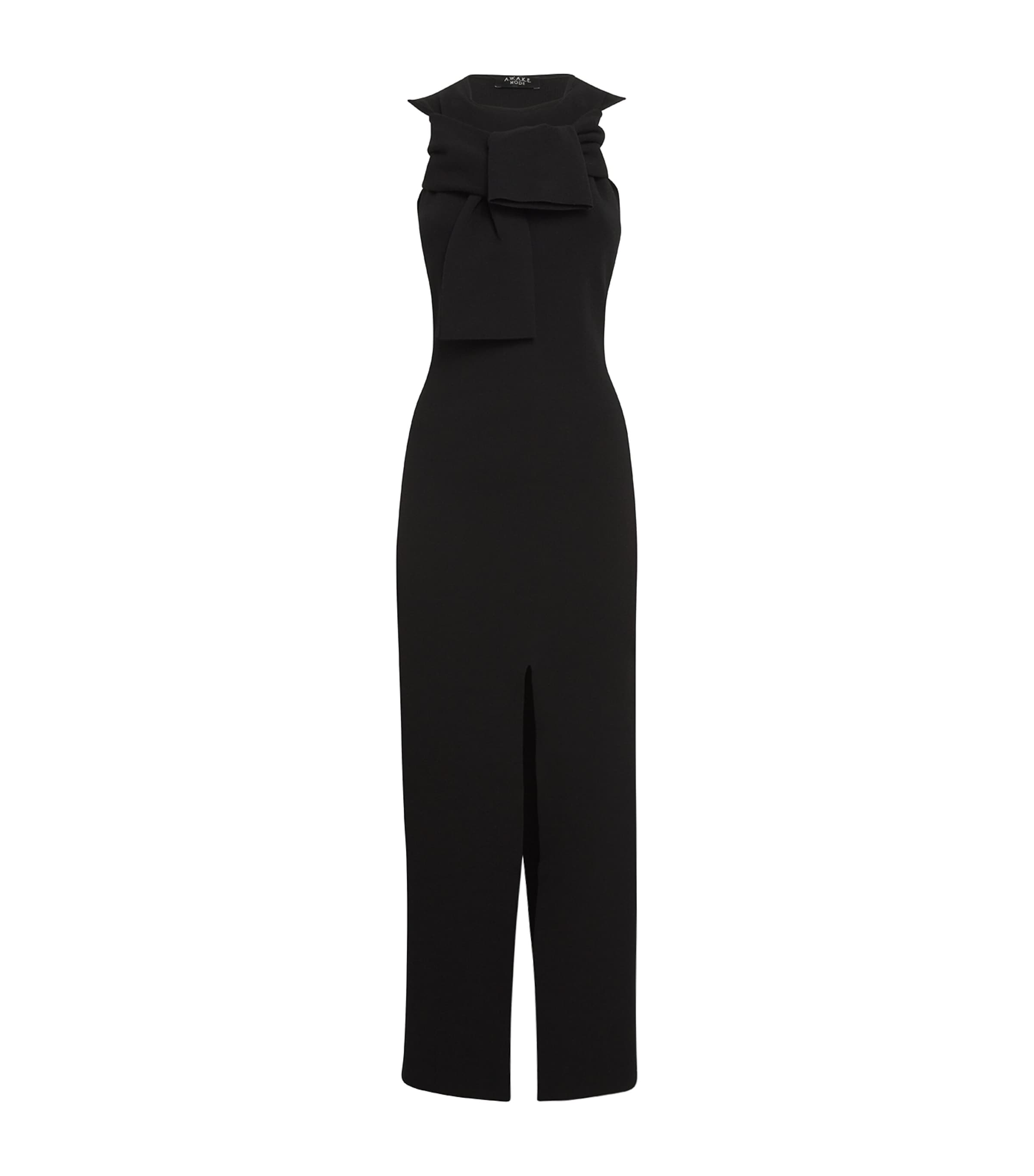 A.w.a.k.e. A. W.a. K.e. Mode Knitted Neck-tie Maxi Dress