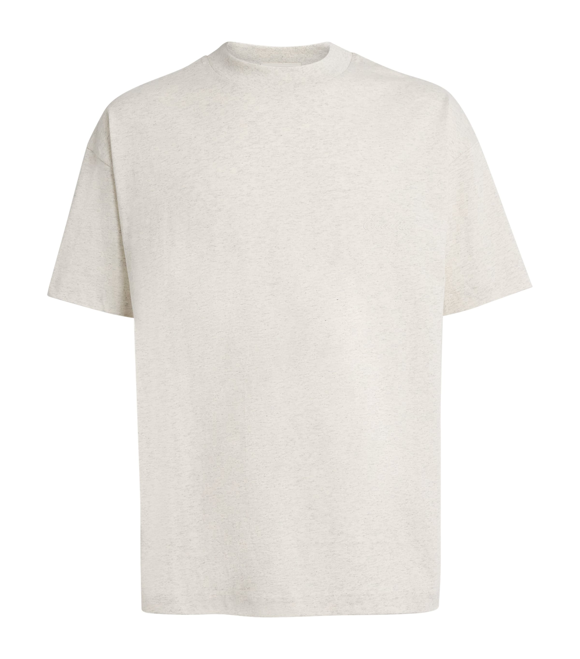 Cotton Logo Script T-Shirt OATMEAL HEATHER Image 1