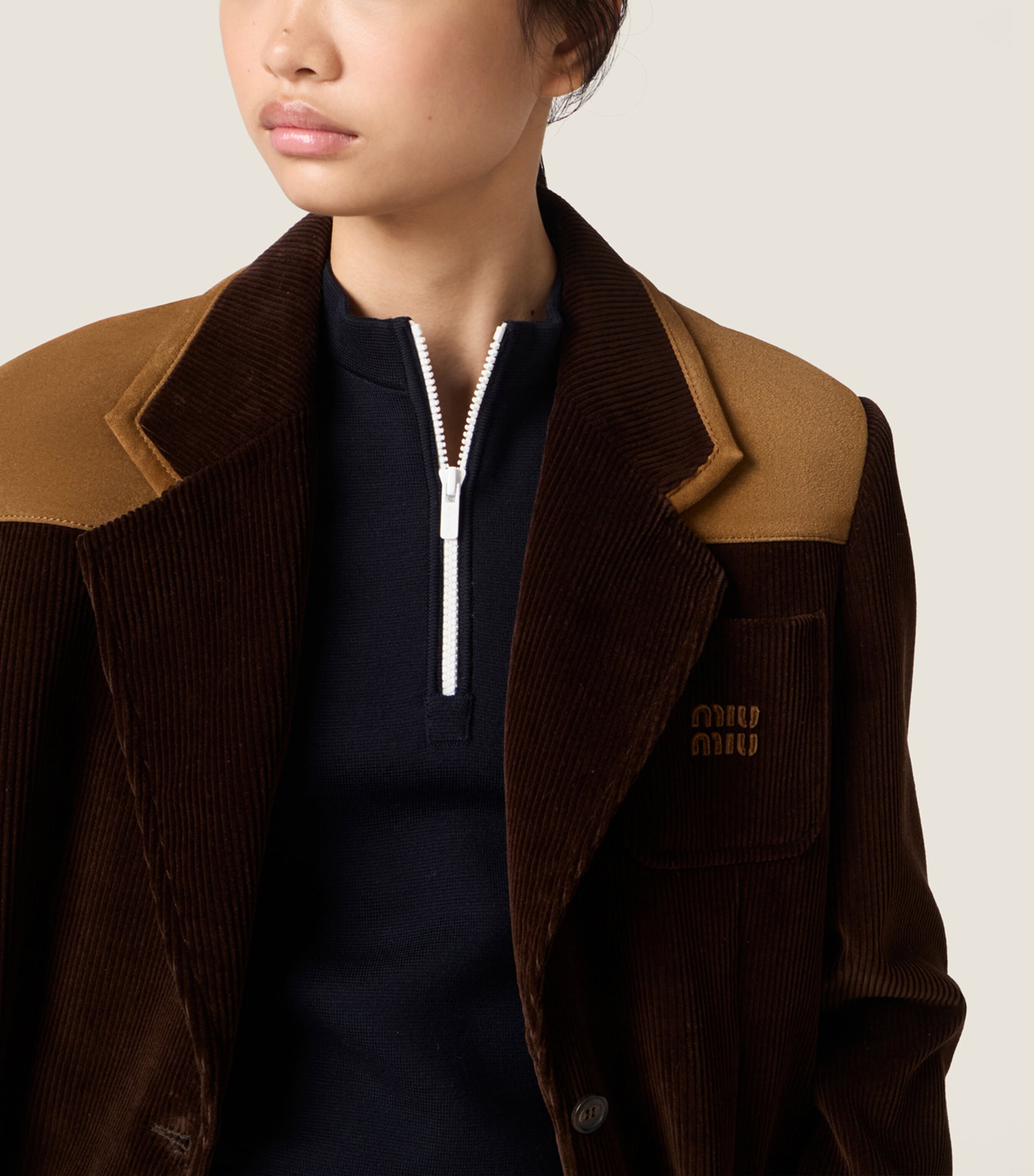 Miu Miu Womens Corduroy Blazer Image 4